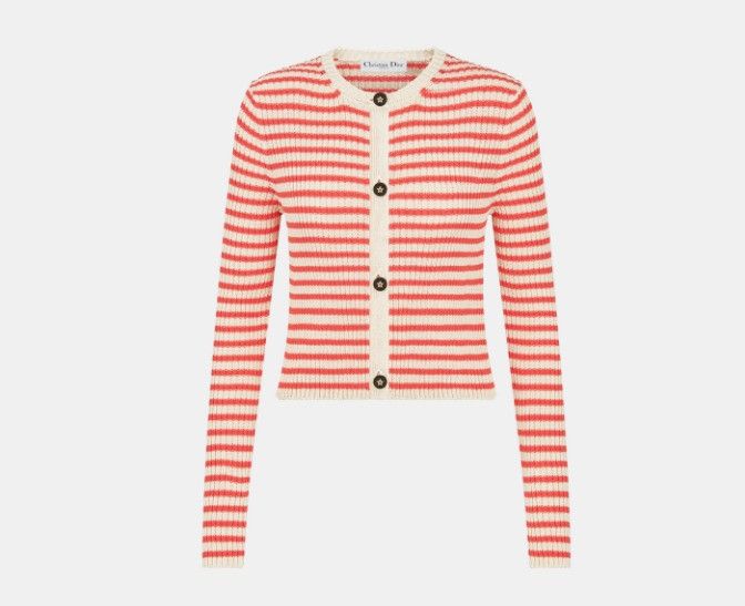 Dior o1w1db10425 444W15A Twinset in Coral & White Size L / US 10 / IT 46 - 6 Thumbnail