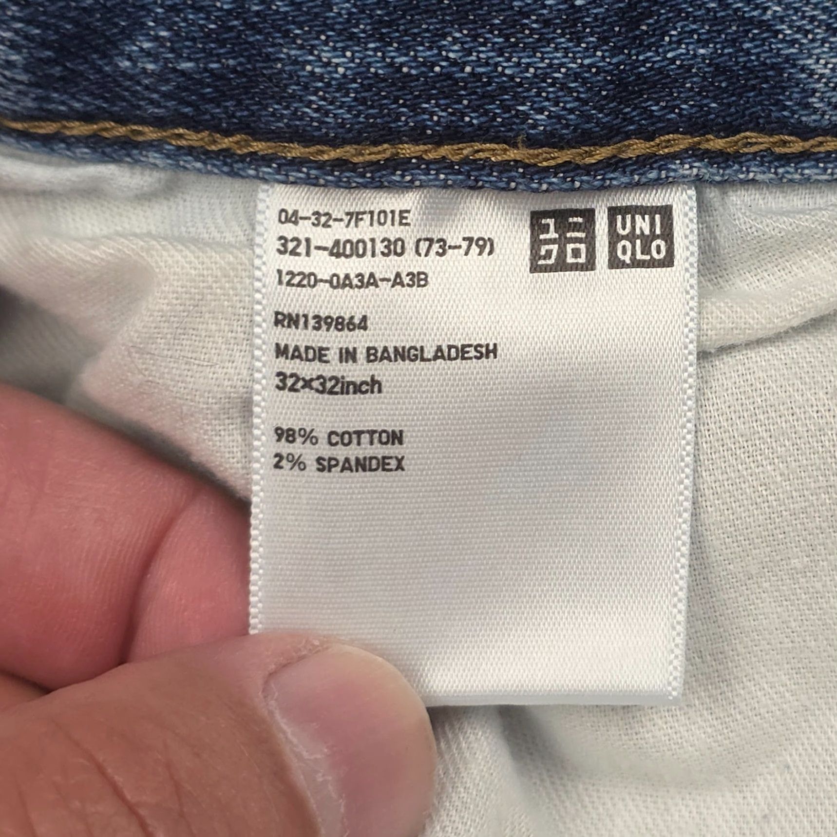 Uniqlo Uniqlo Jeans Men's 32x32 Blue Denim Slim-Straight Kaihara 5-Pocket Regular Rise Mid Vintage No Size US 32 / EU 48 - 6 Thumbnail
