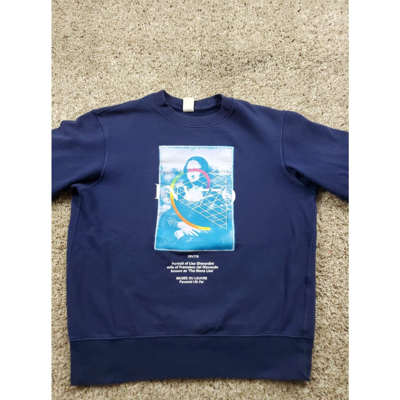 Uniqlo Uniqlo X Peter Saville Mona Lisa Sweatshirt Small Mens Blue Crew Neck Lourve Size US S / EU 44-46 / 1 - 3 Thumbnail