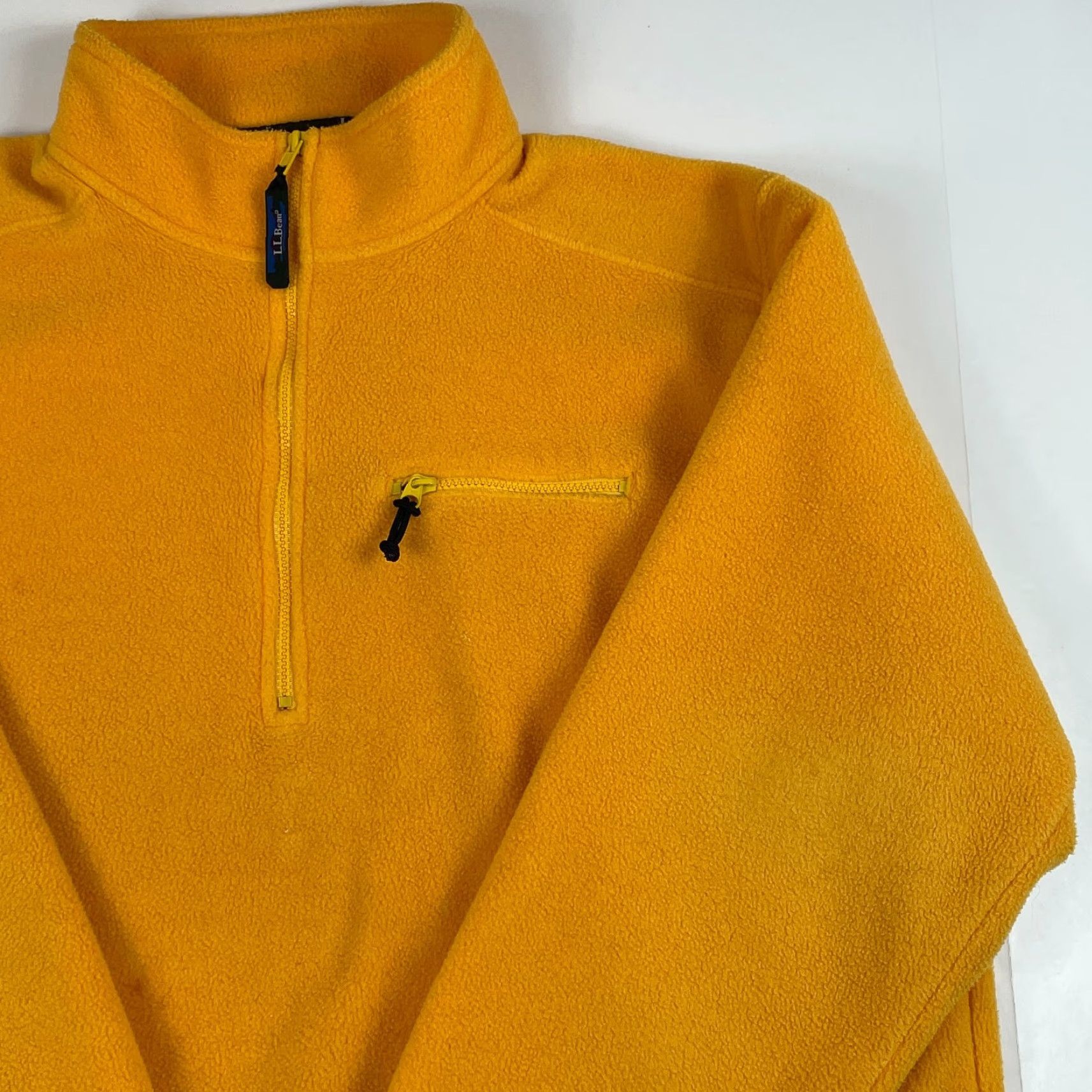 Vintage VINTAGE L.L. Bean Jacket Men XL Yellow Fleece 1/4 Zip Pullover Hiking USA Size US XL / EU 56 / 4 - 3 Thumbnail