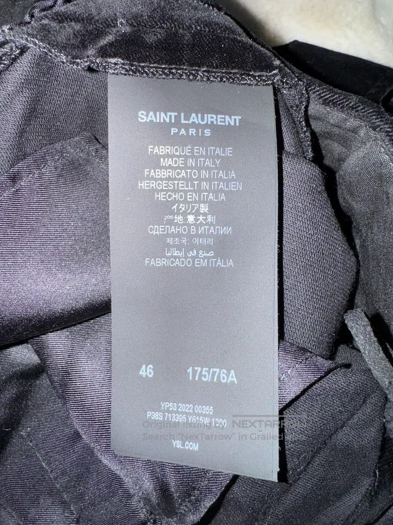 Saint Laurent Paris Saint Laurent Paris Poster Slim Velvet Dress Pants Size US 30 / EU 46 - 4 Thumbnail