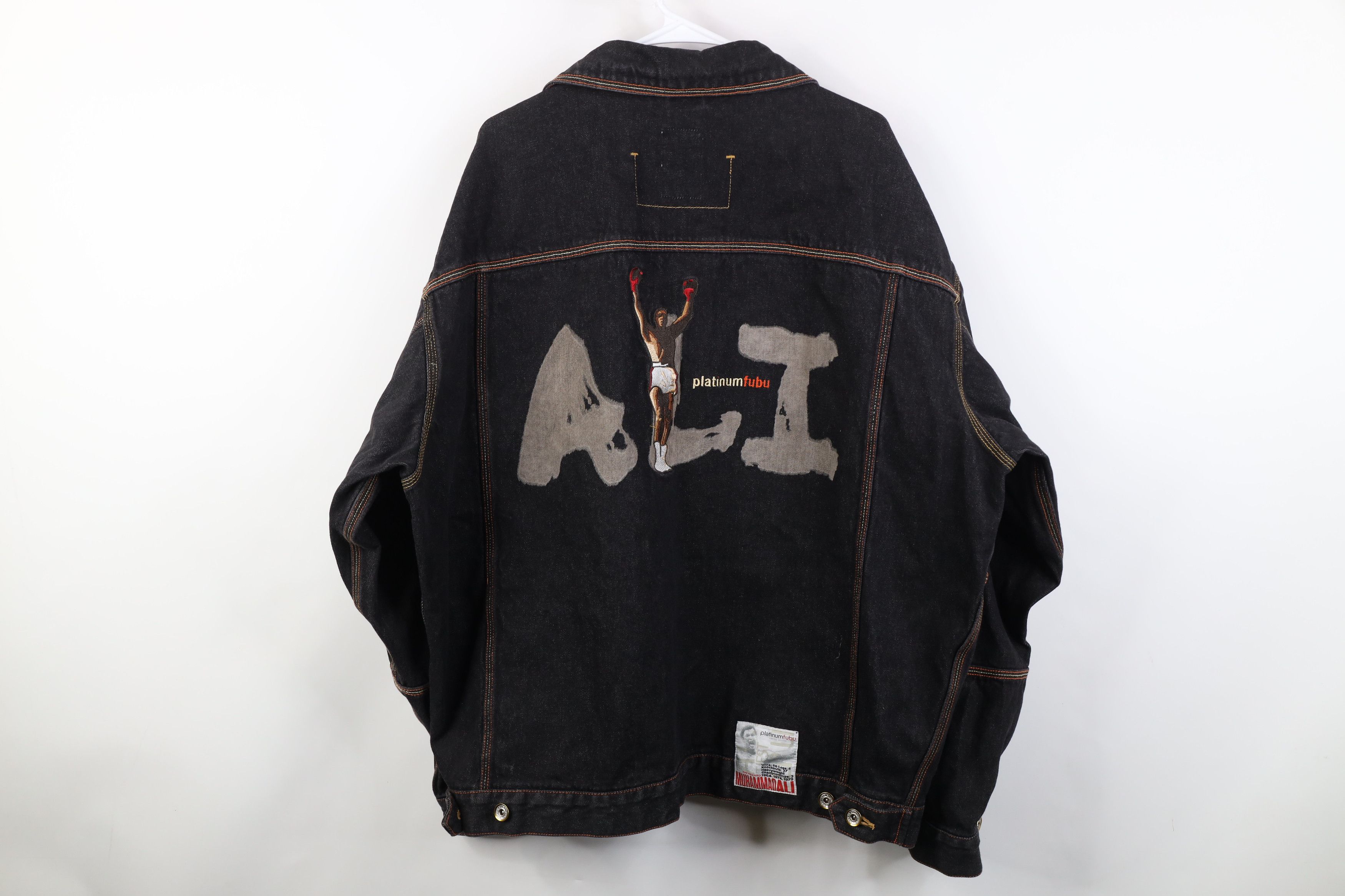 Fubu Vintage 90s Y2K FUBU Muhammad Ali Boxing Trucker Jacket Size US XXL / EU 58 / 5 - 14 Thumbnail