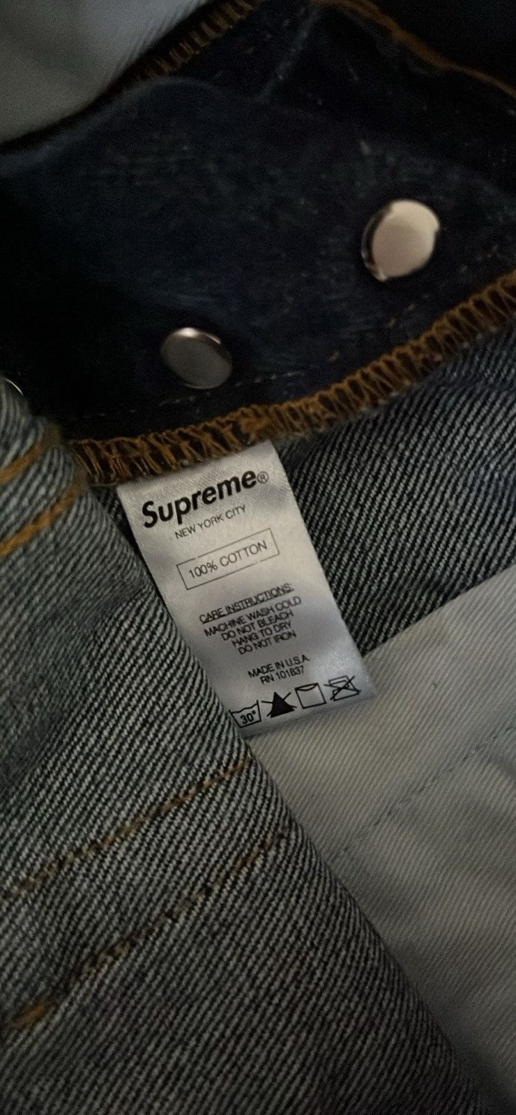 Supreme Supreme vintage raw denim jeans Size US 32 / EU 48 - 3 Thumbnail