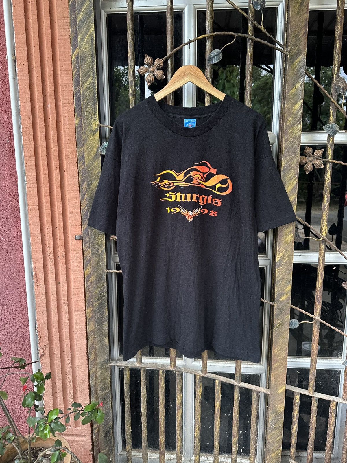 Fruit Of The Loom Vintage 90's Sturgis Bikers Classic XL Tees Size US XL / EU 56 / 4 - 1 Thumbnail