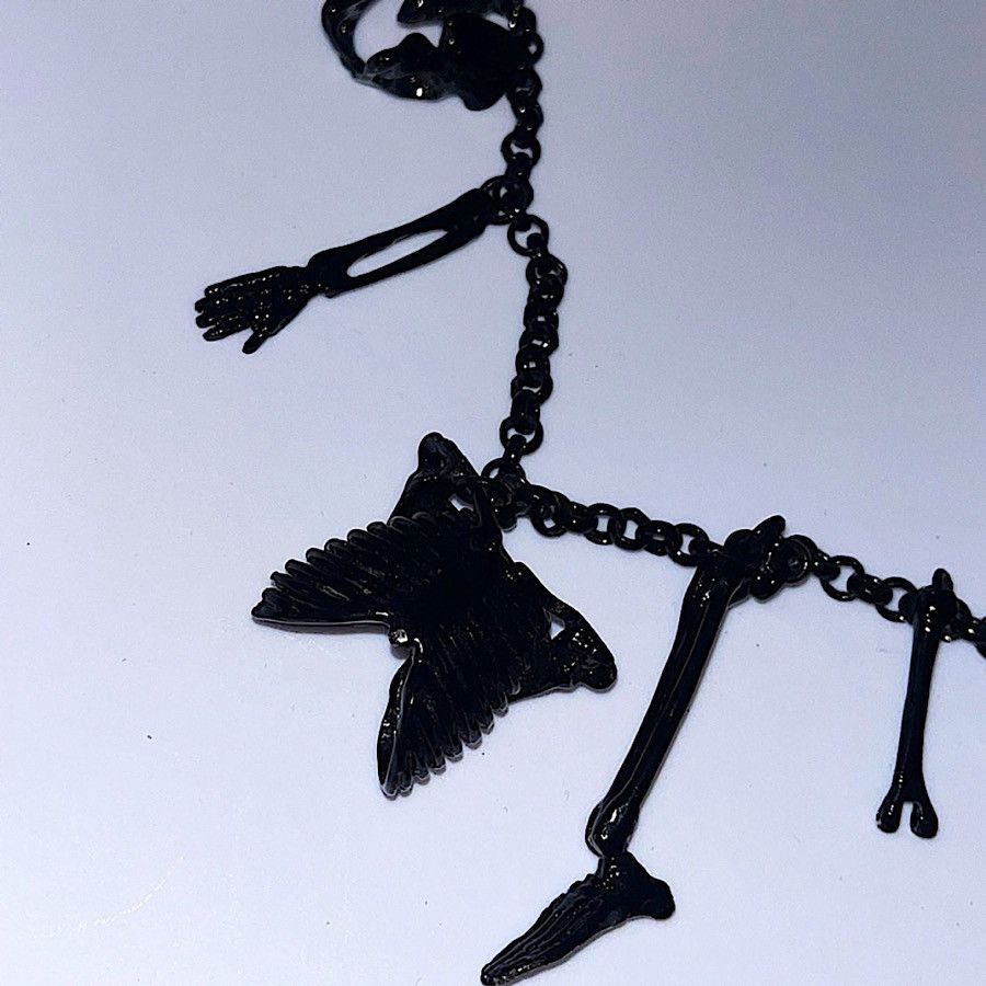 Alexander McQueen Authentic Vintage McQueen Oxidized Brass Gothic Necklace Size ONE SIZE - 8 Thumbnail