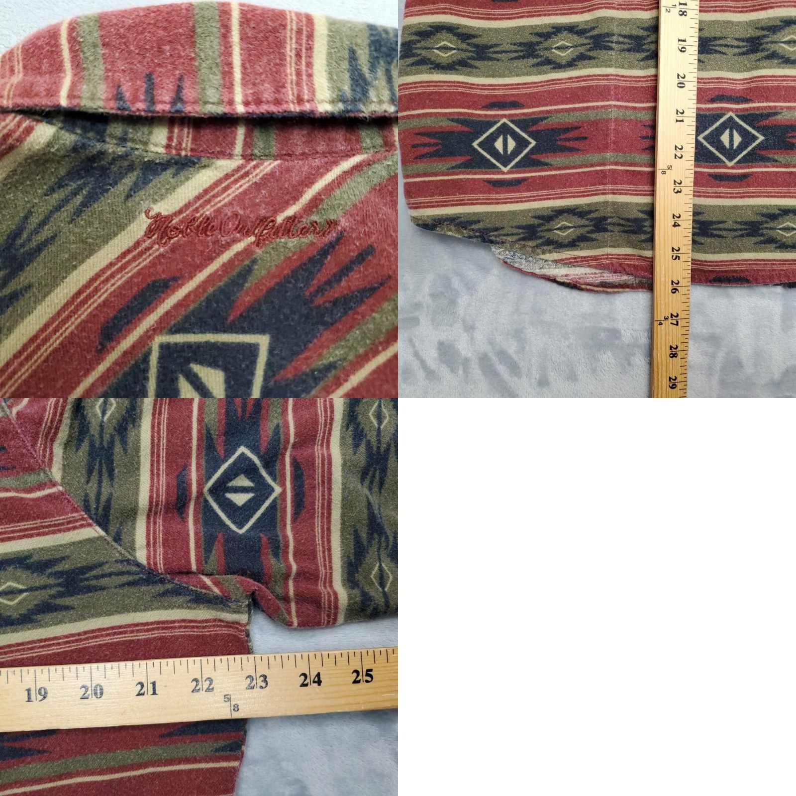 Vintage VINTAGE Flannel Shirt Womens XL Metal Button Aztec Southwestern Cowboy Western Shirt Size XL / US 12-14 / IT 48-50 - 8 Thumbnail