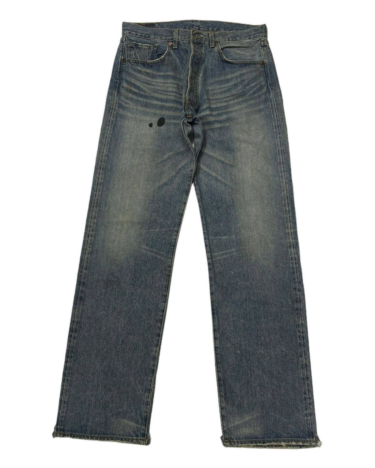 Levi's LEVIS 501 SELVEDGE DISTRESSED DENIM JEANS Size US 32 / EU 48 - 3 Thumbnail