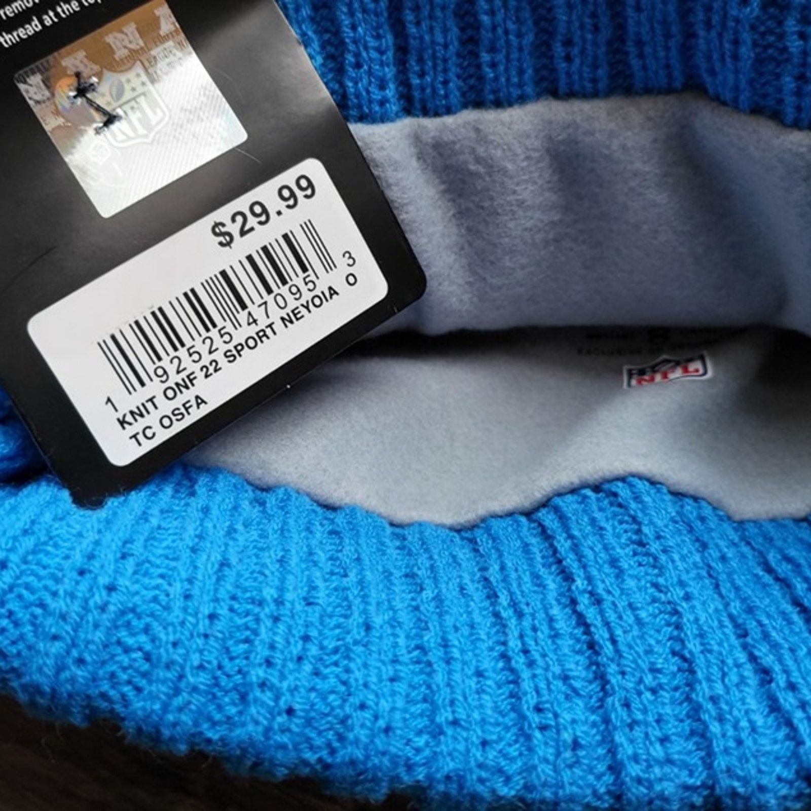 Other NWT Los Angeles Chargers Sport Knit Pom Beanie Fleece Lined Size ONE SIZE - 4 Thumbnail