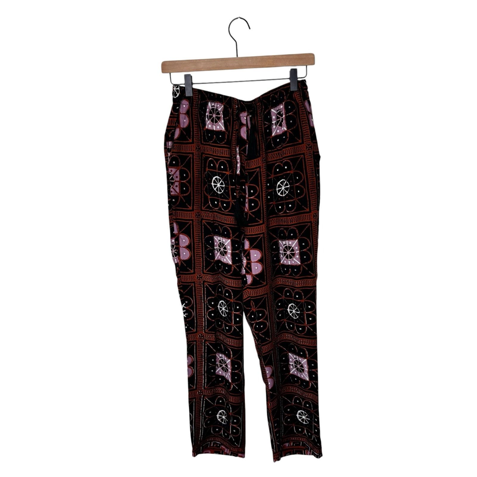 Natalie Martin NATALIE MARTIN Ankle Length Printed Pull on Drawstring Pants Size 27" / US 4 / IT 40 - 1 Thumbnail
