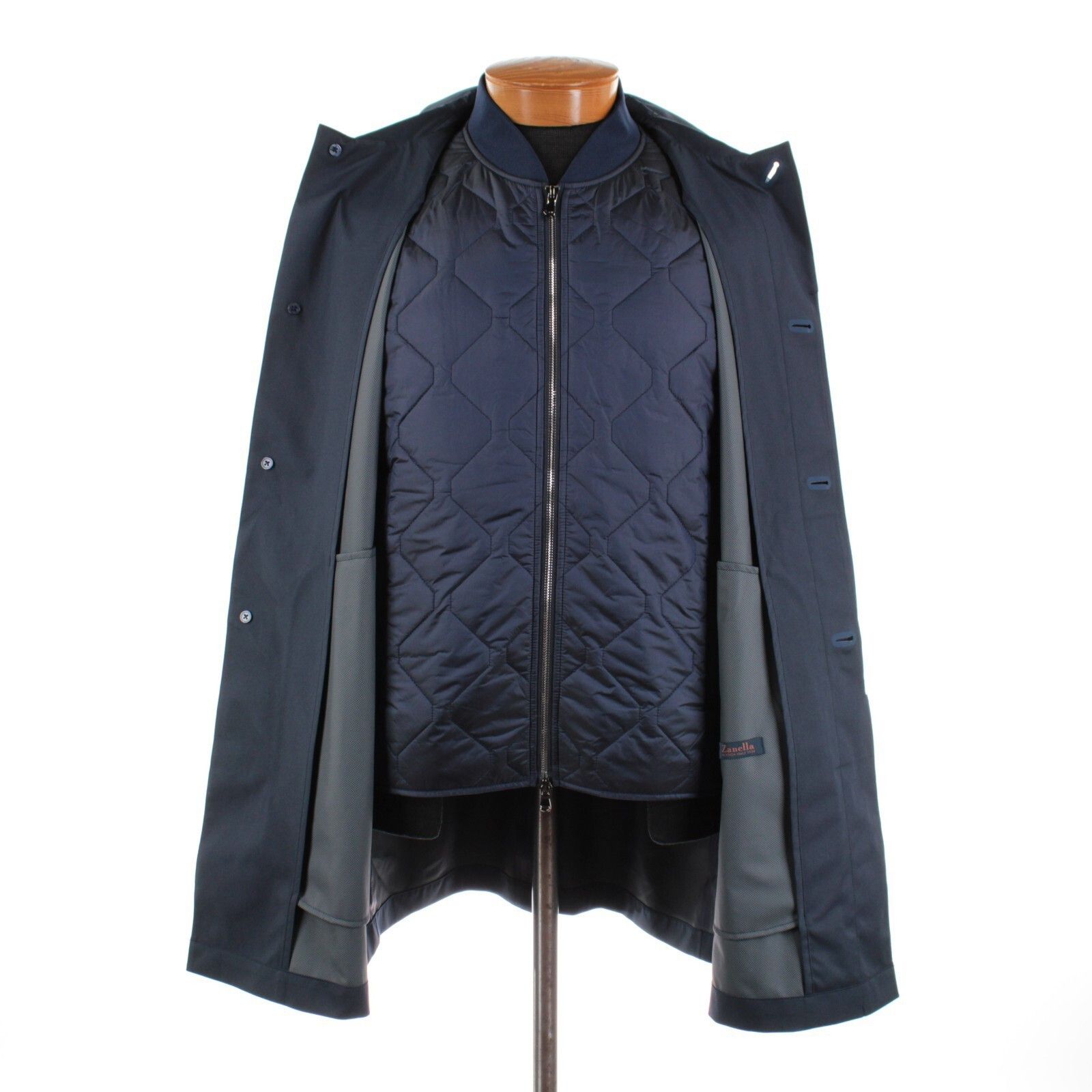 Zanella Zanella Jacket Size XL US In Blue Polyester Size US XL / EU 56 / 4 - 7 Thumbnail