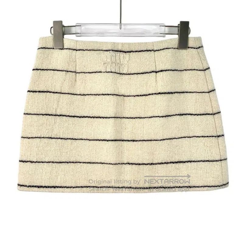 Miu Miu Miu Miu Beige Wool Skirt with Pockets . Size 23" - 2 Thumbnail