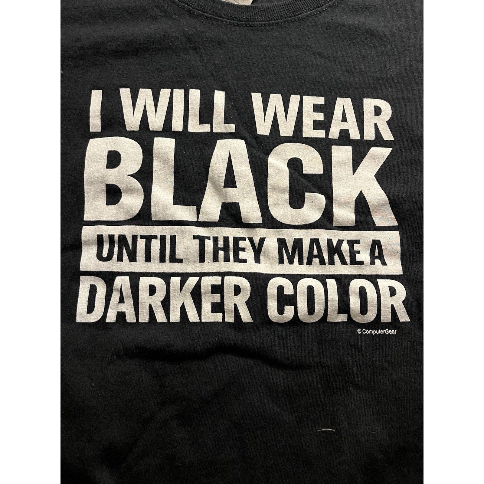 Gildan Gildan ComputerGear “I Will Wear Black” Graphic Tee – Medium Size M / US 6-8 / IT 42-44 - 3 Thumbnail