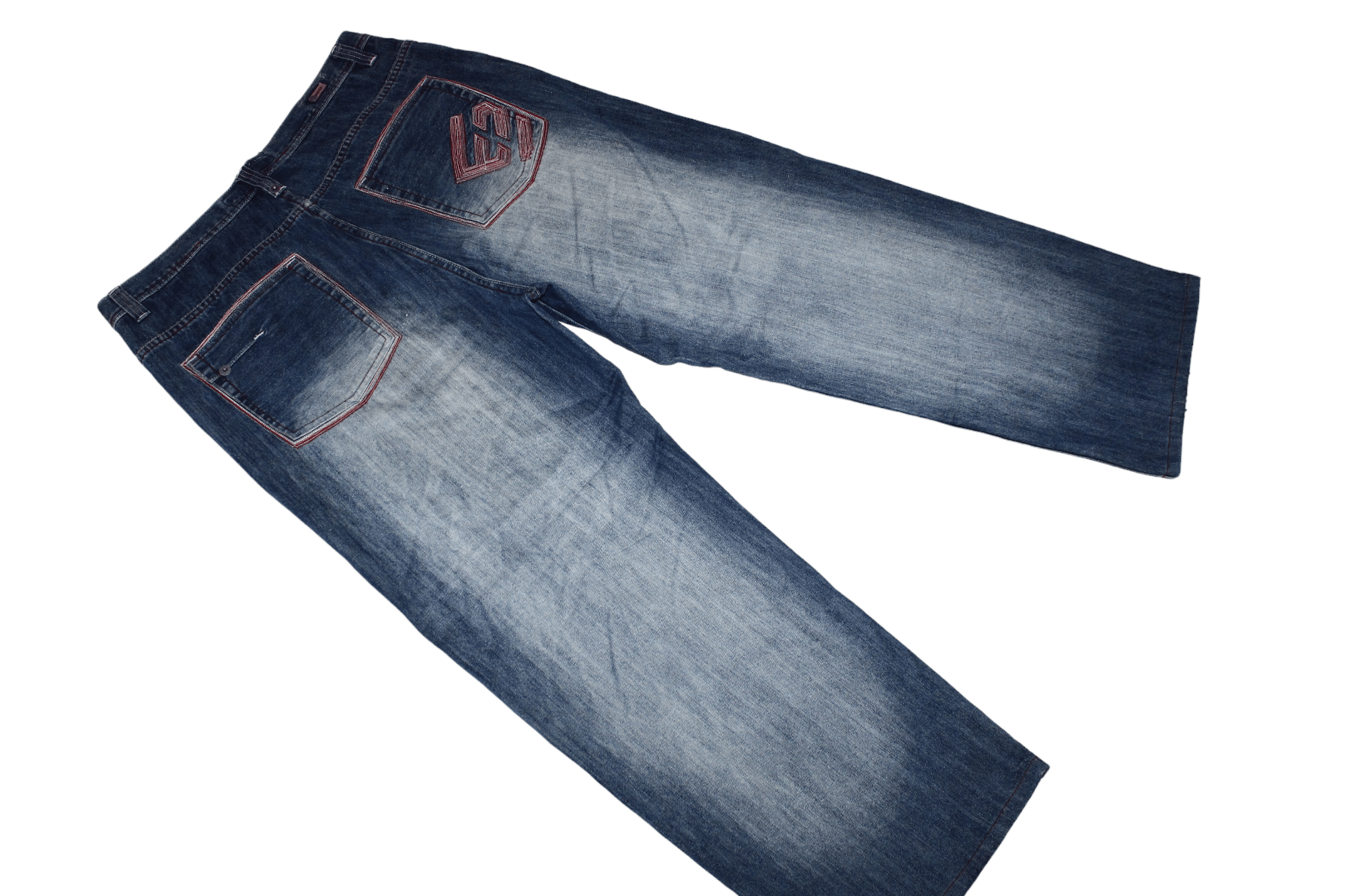 Enyce 🔥90s VTG ENYCE Faded Blue Denim Baggy Rap Jeans Size US 42 / EU 58 - 9 Thumbnail