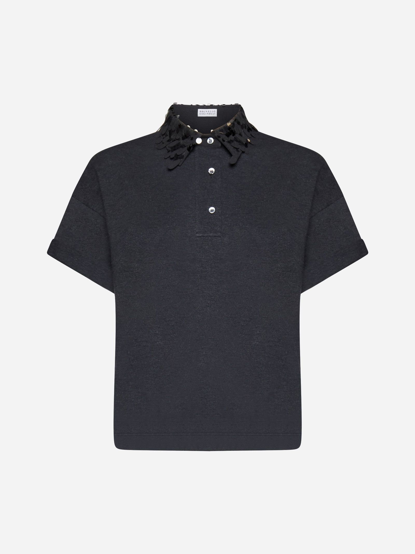 Brunello Cucinelli o1y0825 Polo Shirt in Black Size XL / US 12-14 / IT 48-50 - 1 Thumbnail