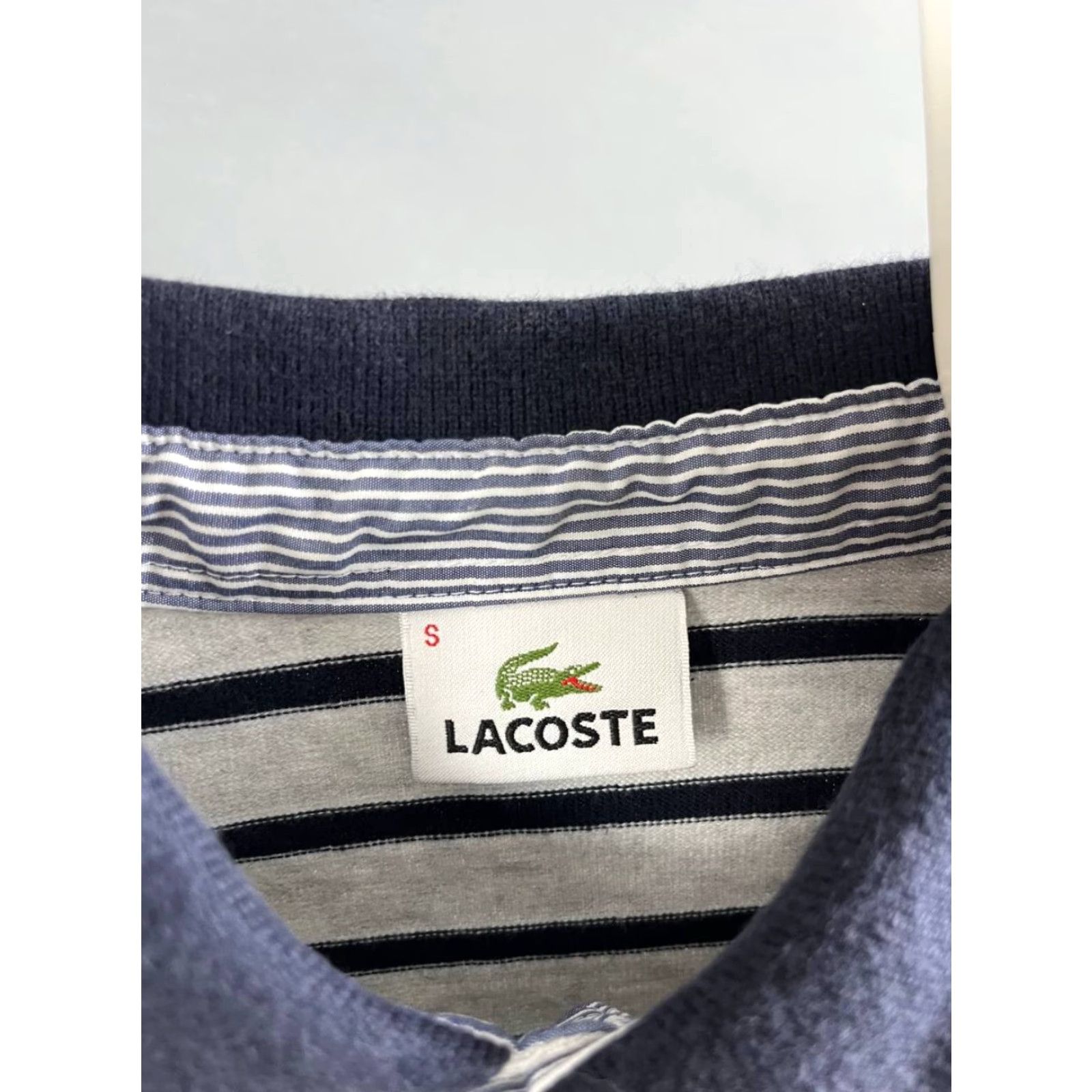 Lacoste Lacoste Polo Shirt Mens S Black & White Striped Cotton Long Sleeve Size US S / EU 44-46 / 1 - 3 Thumbnail