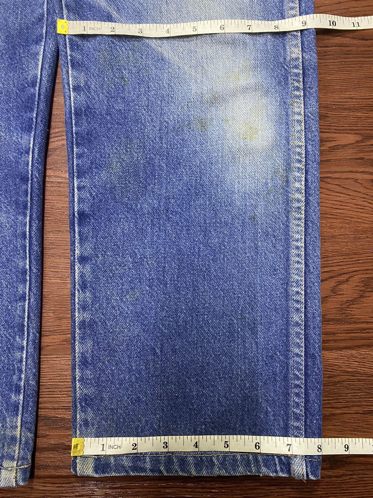 Vintage Vintage Wrangler Rugged USA Blue Wash Ditressed Loose Jeans Size US 32 / EU 48 - 14 Thumbnail
