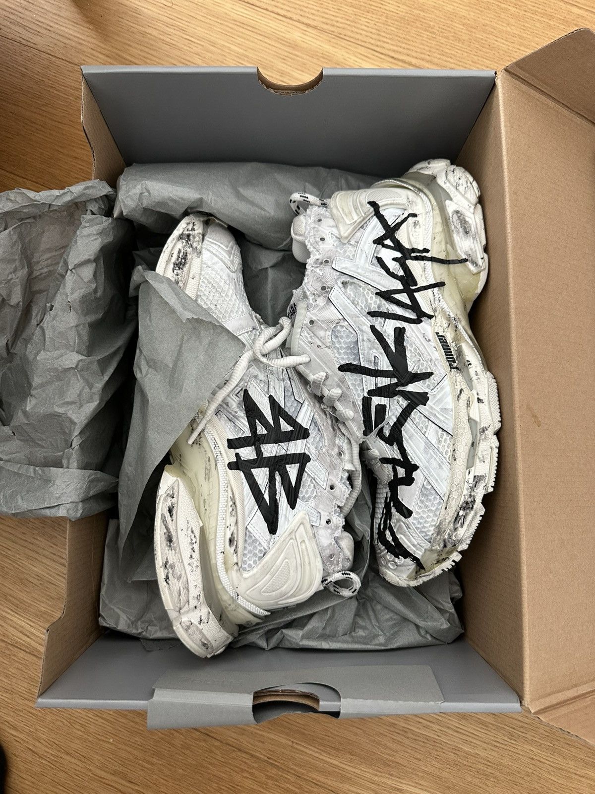 Balenciaga Balenciaga runner Graffiti sneakers | Grailed