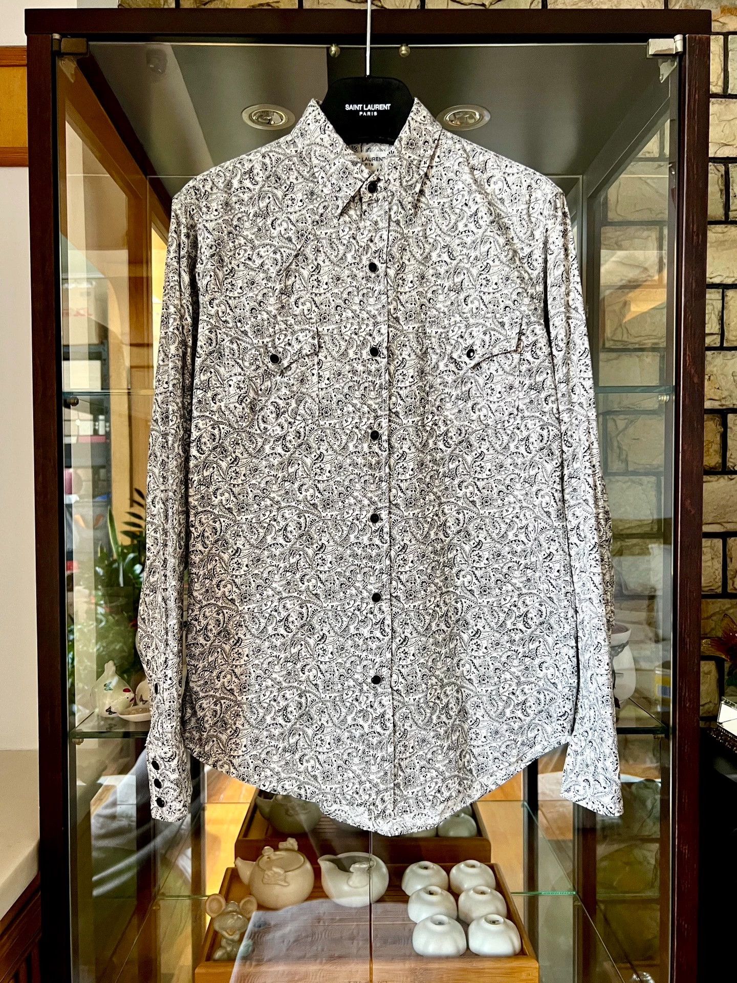 Saint Laurent Paris Saint Laurent Paris Cat's Eye Button Shirt Size US S / EU 44-46 / 1 - 1 Thumbnail