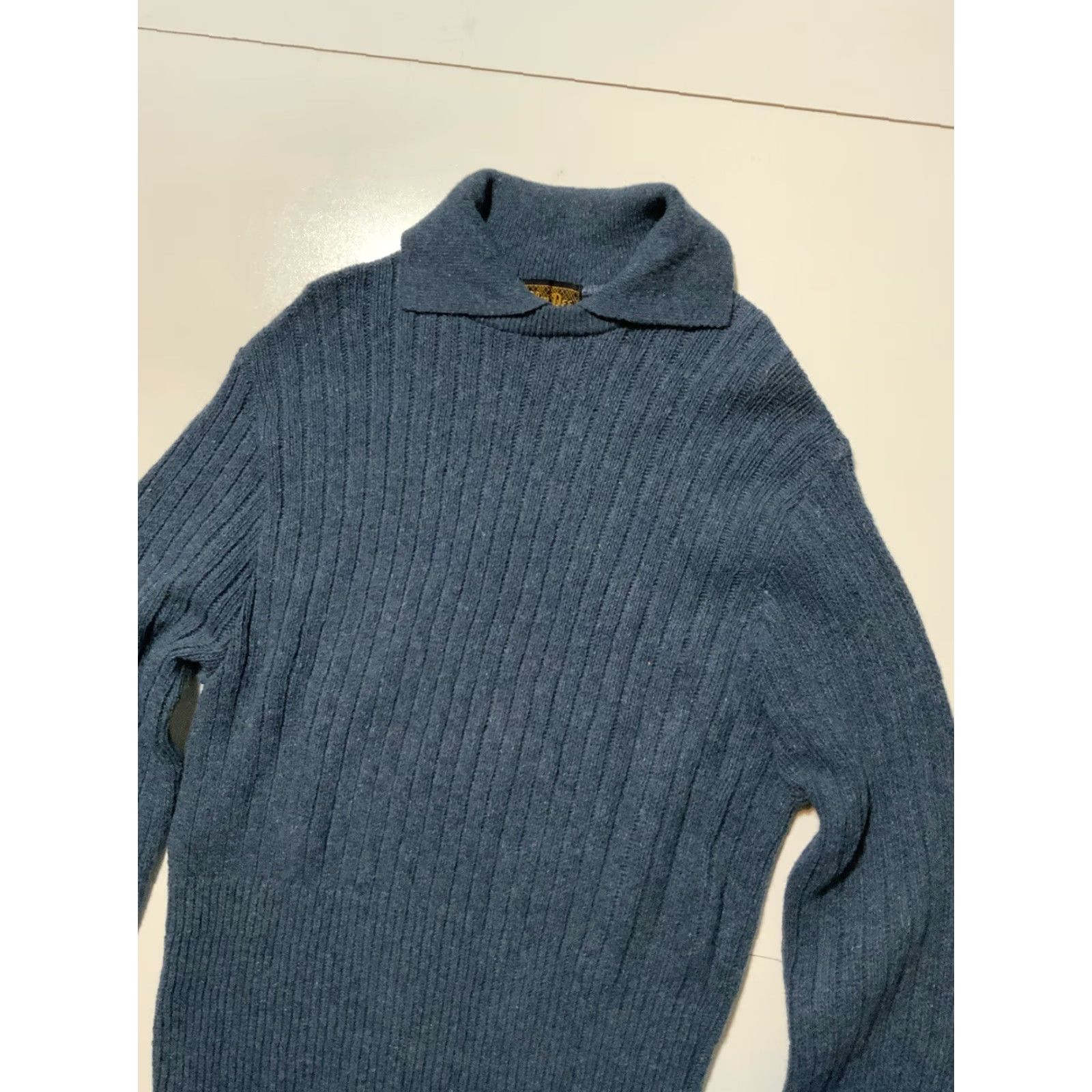 Vintage VINTAGE 60s 70s Glen Dee Wool Blend Knit Fisherman Collared Pullover Sweater LG Size US L / EU 52-54 / 3 - 3 Thumbnail