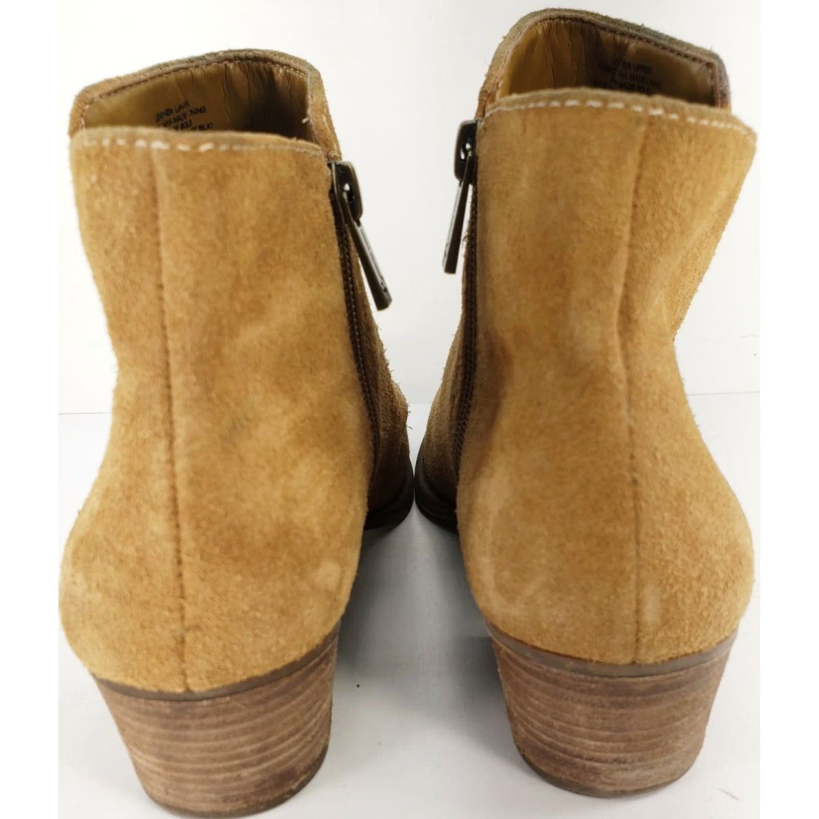 Jessica Simpson JESSICA Simpson Delaine Women's Ankle Boots Tan Suede Leather Block Heel Zip 9.5M Boots Size US 10 / IT 40 - 6 Thumbnail