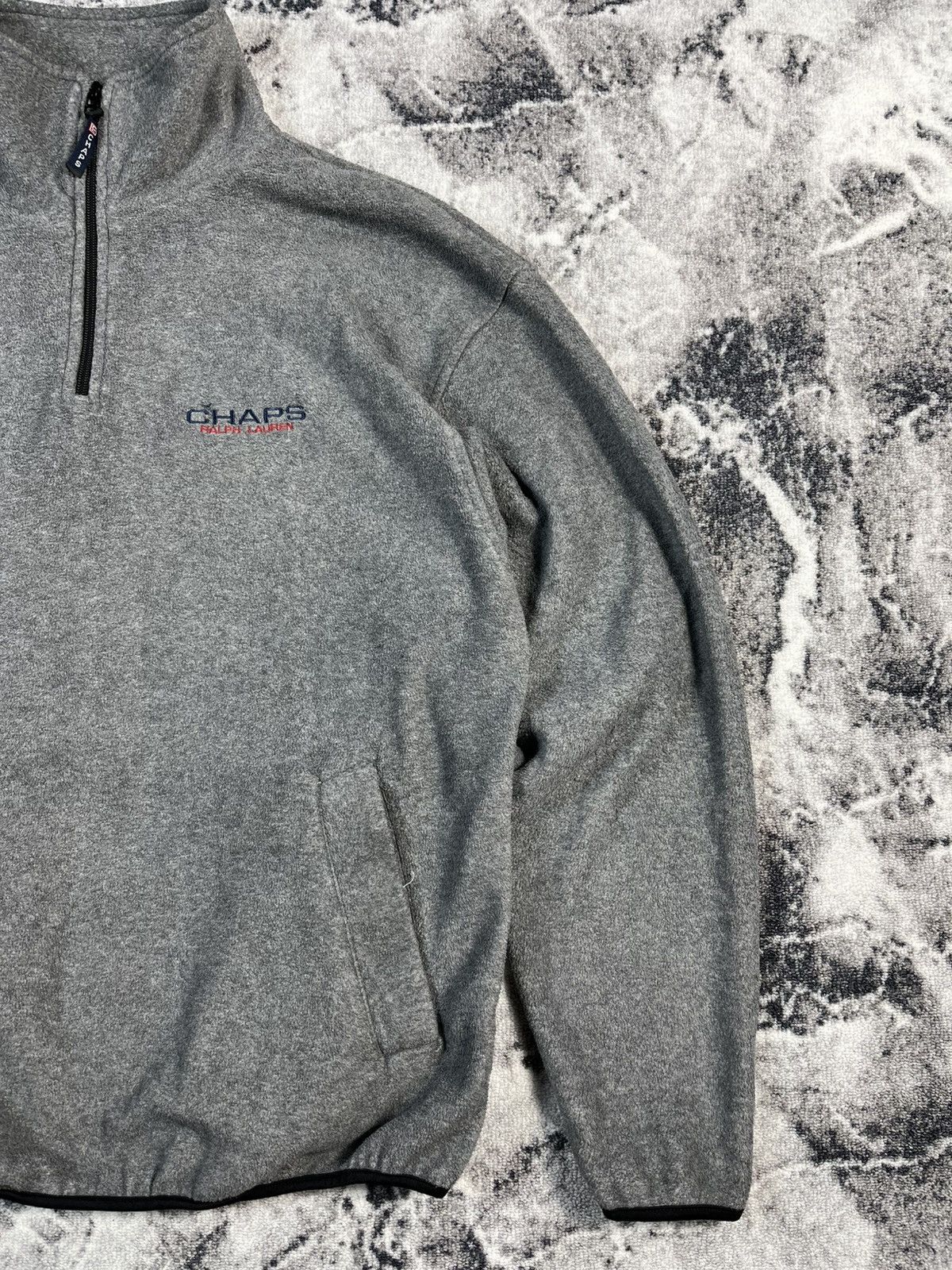 Polo Ralph Lauren Chaps Ralph Lauren Grey Quarter Zip Fleece Jacket Pullover Size US M / EU 48-50 / 2 - 3 Thumbnail