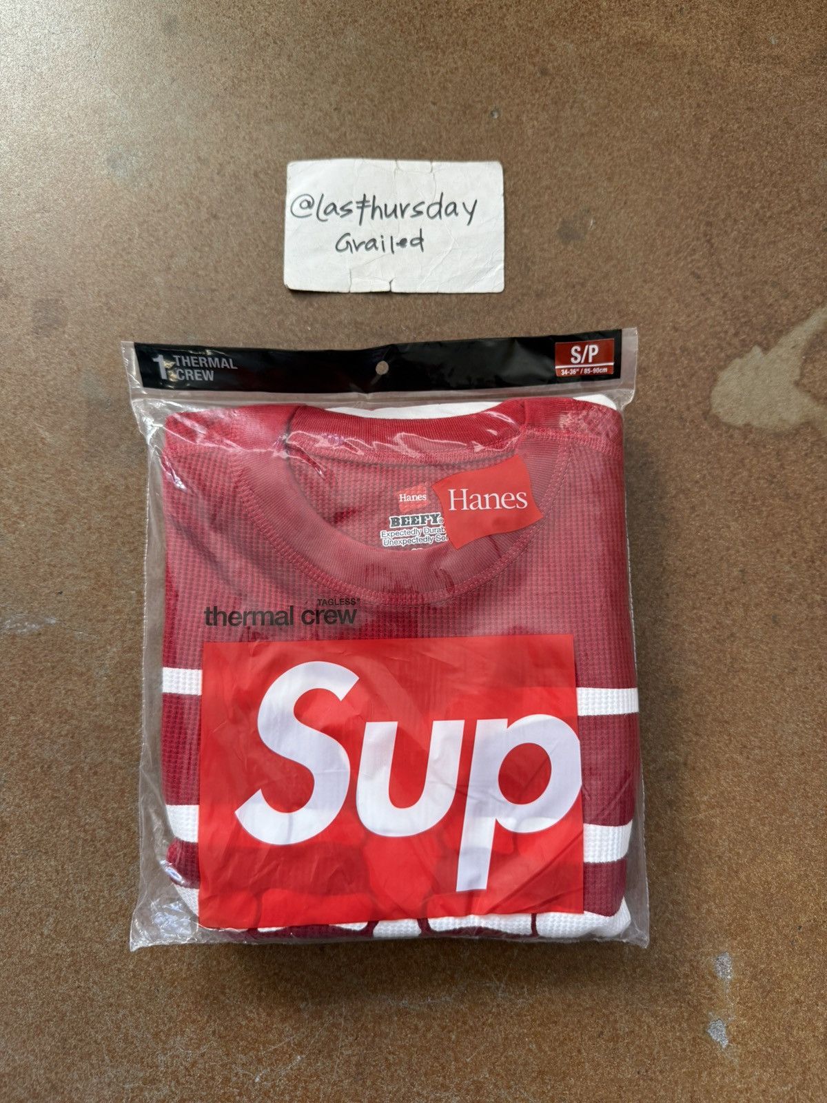 Hanes × Supreme Supreme x Hanes Bone Skeleton Thermal Red Small Size US S / EU 44-46 / 1 - 2 Thumbnail
