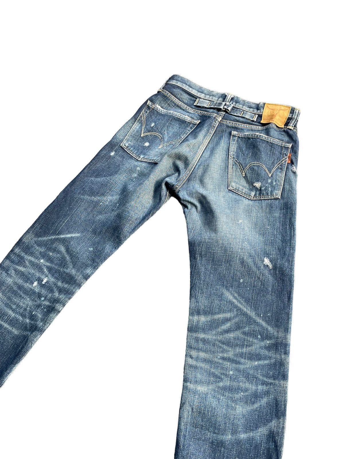 Edwin Vintage Edwin 505ZX Selvedge Distresed Denim Size US 31 - 11 Thumbnail