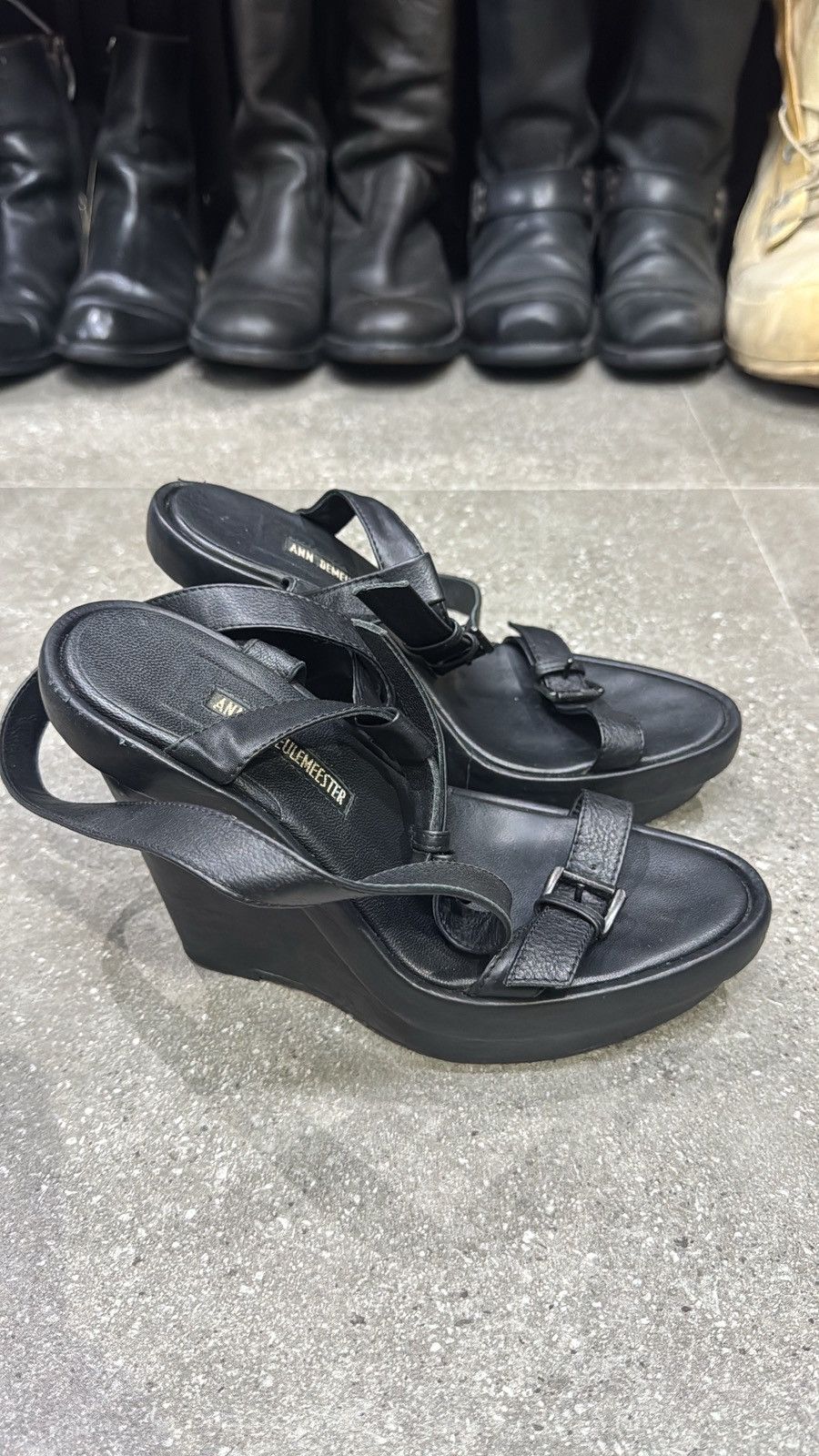 Ann Demeulemeester Ann Demeulemeester Platform Ankle Strap Sandals Size US 5 / IT 35 - 13 Thumbnail