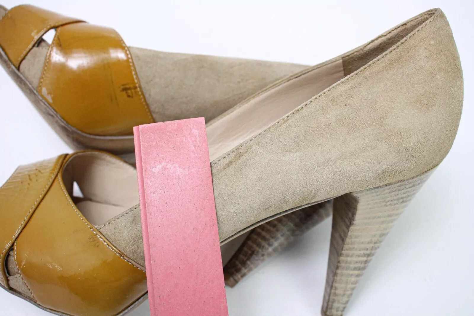 Fendi FENDI Women's EU 38 Peep Toe Patent & Suede Leather Heel Size US 8 / IT 38 - 13 Thumbnail