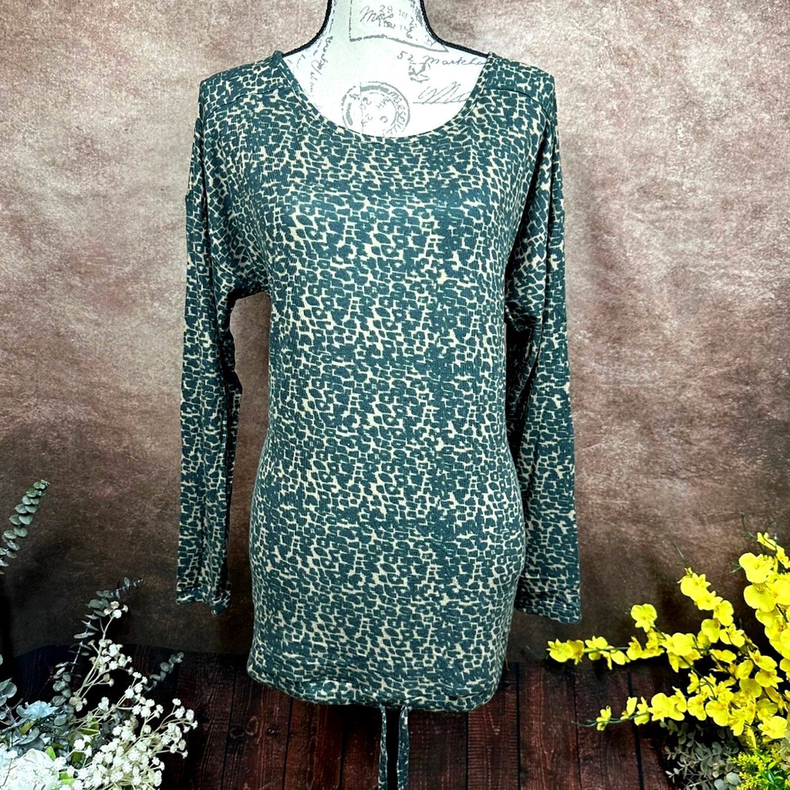 Other Retreat Rhonda Shear Drawstring Hem Tunic Animal Print L Size L / US 10 / IT 46 - 3 Thumbnail