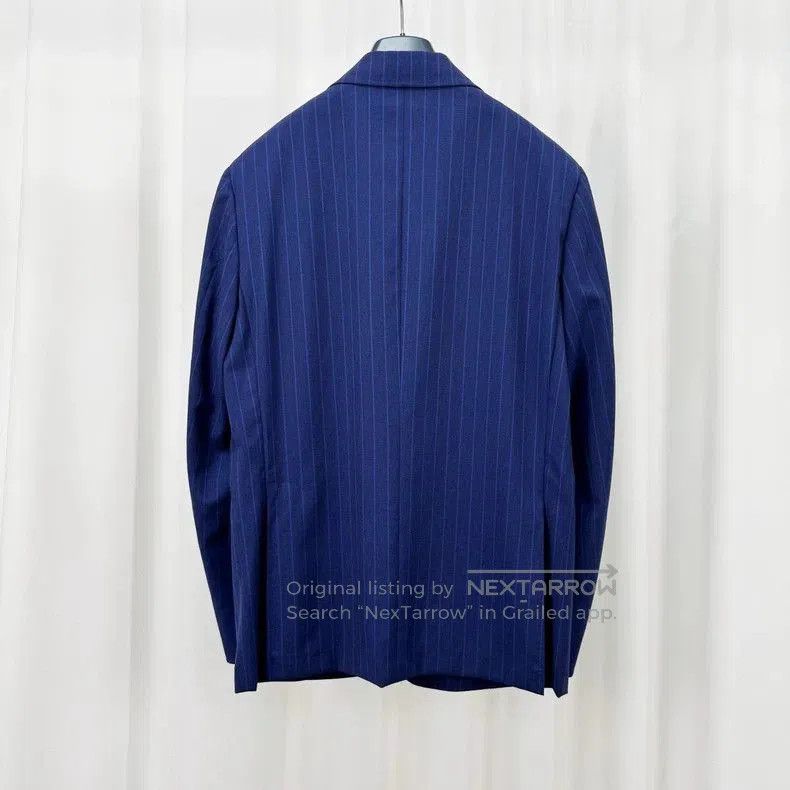 Ermenegildo Zegna Canali Custom Wool Striped Suit Jacket. Size US M / EU 48-50 / 2 - 2 Thumbnail