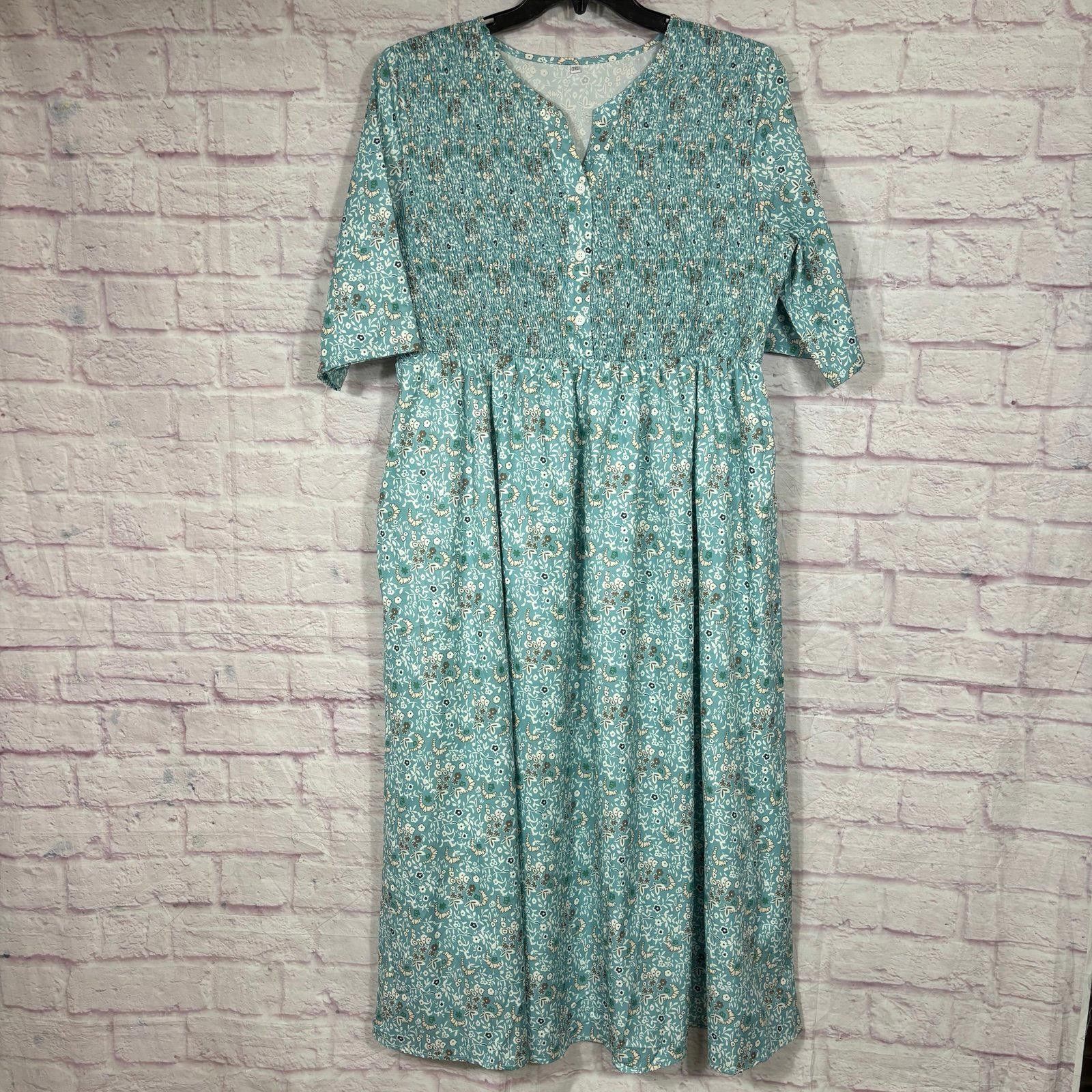 Other Floral Button-Front Midi Dress 2X Size XXL / US 16-18 / IT 52-54 - 1 Thumbnail