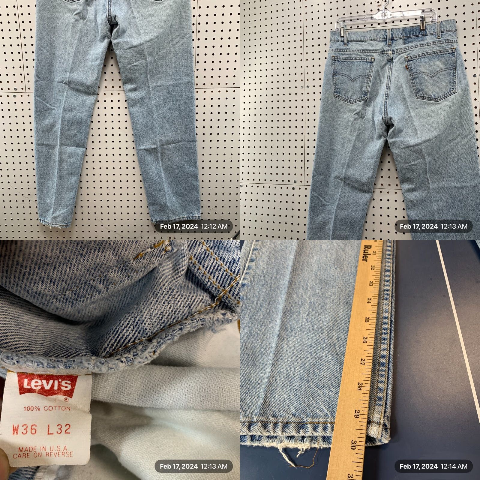 Levi's VINTAGE Levi's 501 Light Wash Blue Denim Jeans Mens Size 34x30 Made in USA Red Tab Size US 34 / EU 50 - 8 Thumbnail