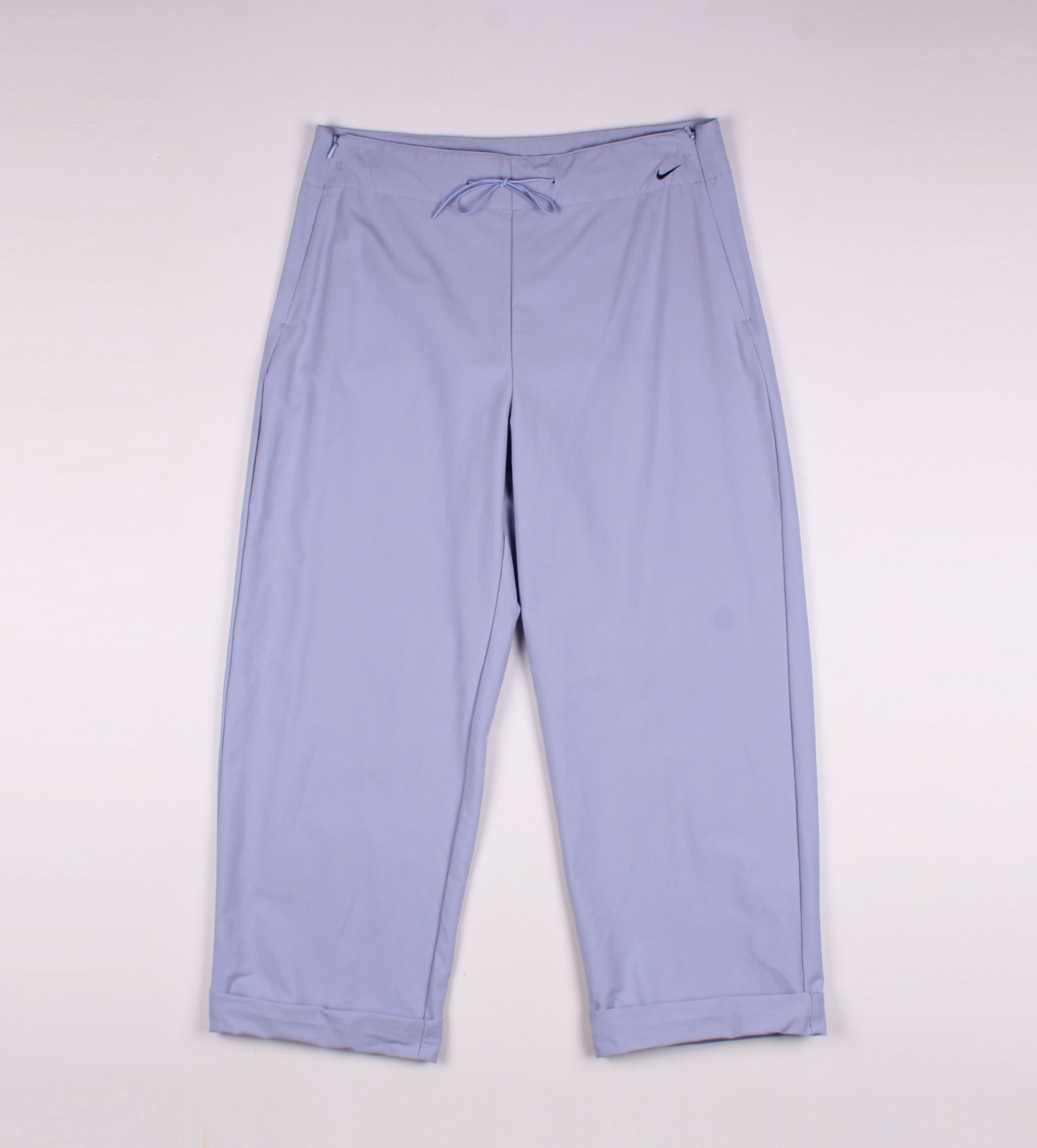 Nike Vintage Nike Y2k Cropped Nylon Blue Pants Trousers Size 28" / US 6 / IT 42 - 1 Thumbnail