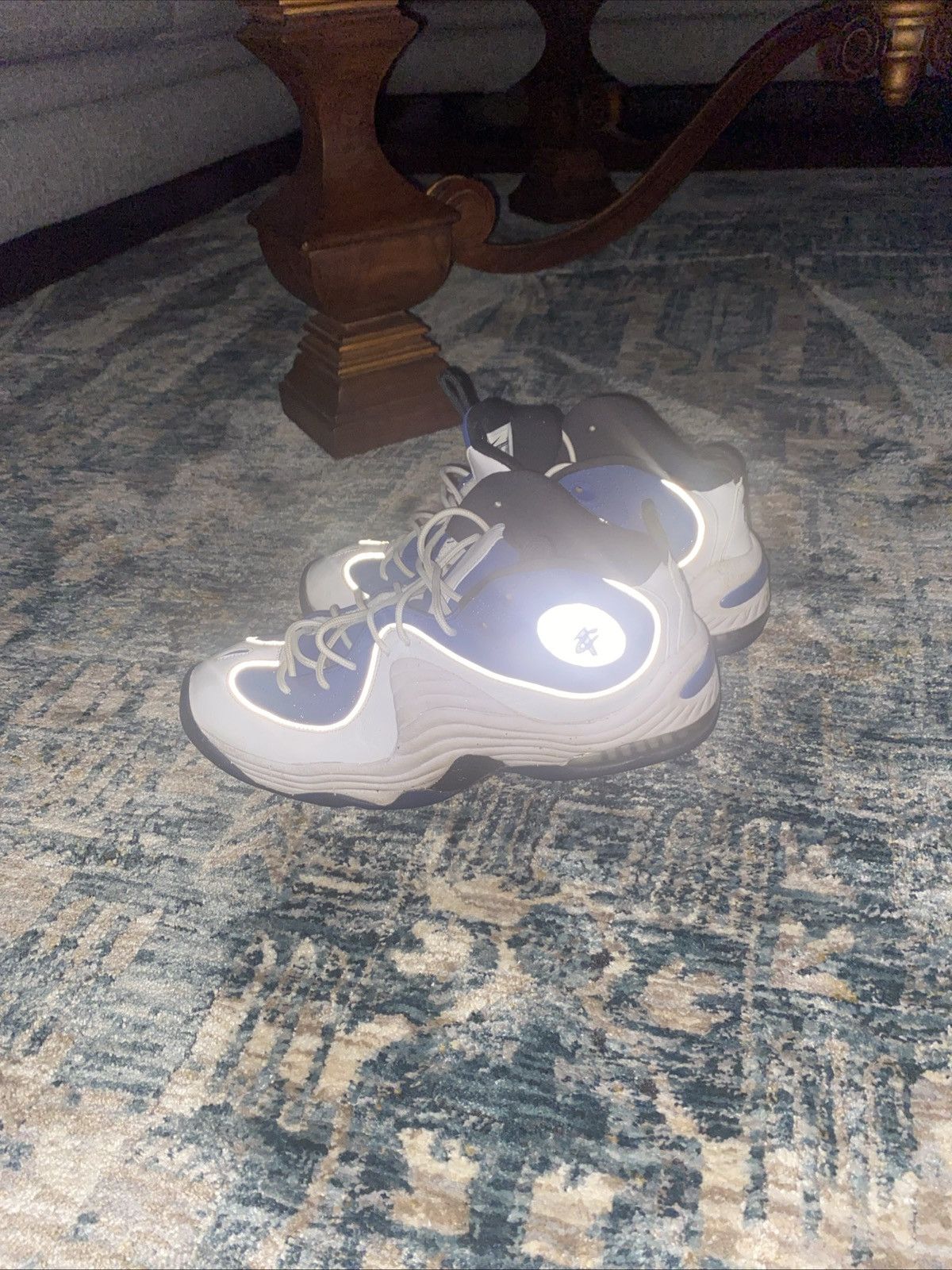 Nike Royal blue and white retro Penny Hardaway sneakers Size US 10.5 / EU 43-44 - 6 Thumbnail