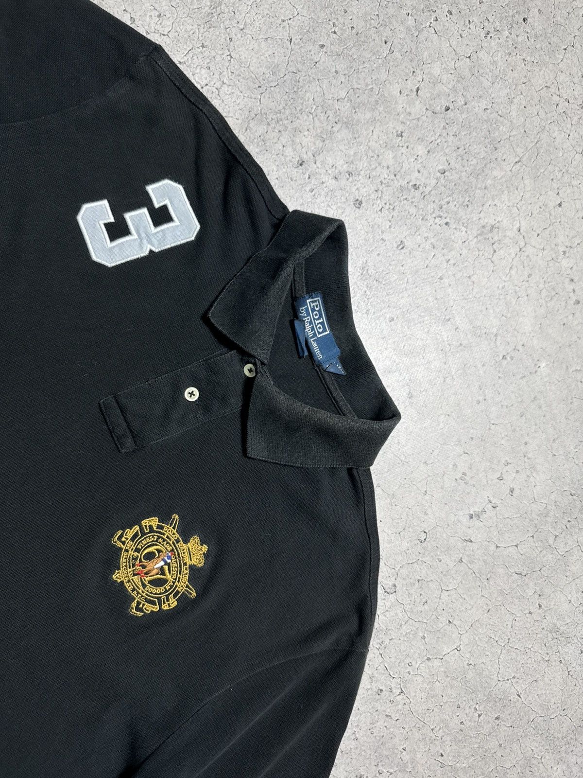 Polo Ralph Lauren Polo Ralph Lauren #3 Black Polo Shirt Vintage Size US XXL / EU 58 / 5 - 4 Thumbnail