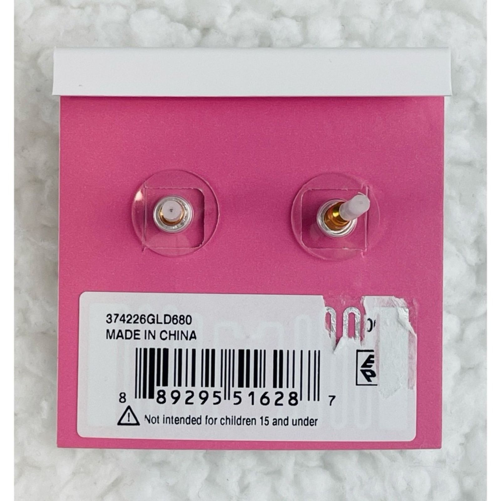 Betsey Johnson BETSEY JOHNSON • Pink/Gold Rose Rhinestone Stud Earrings Size ONE SIZE - 2 Thumbnail