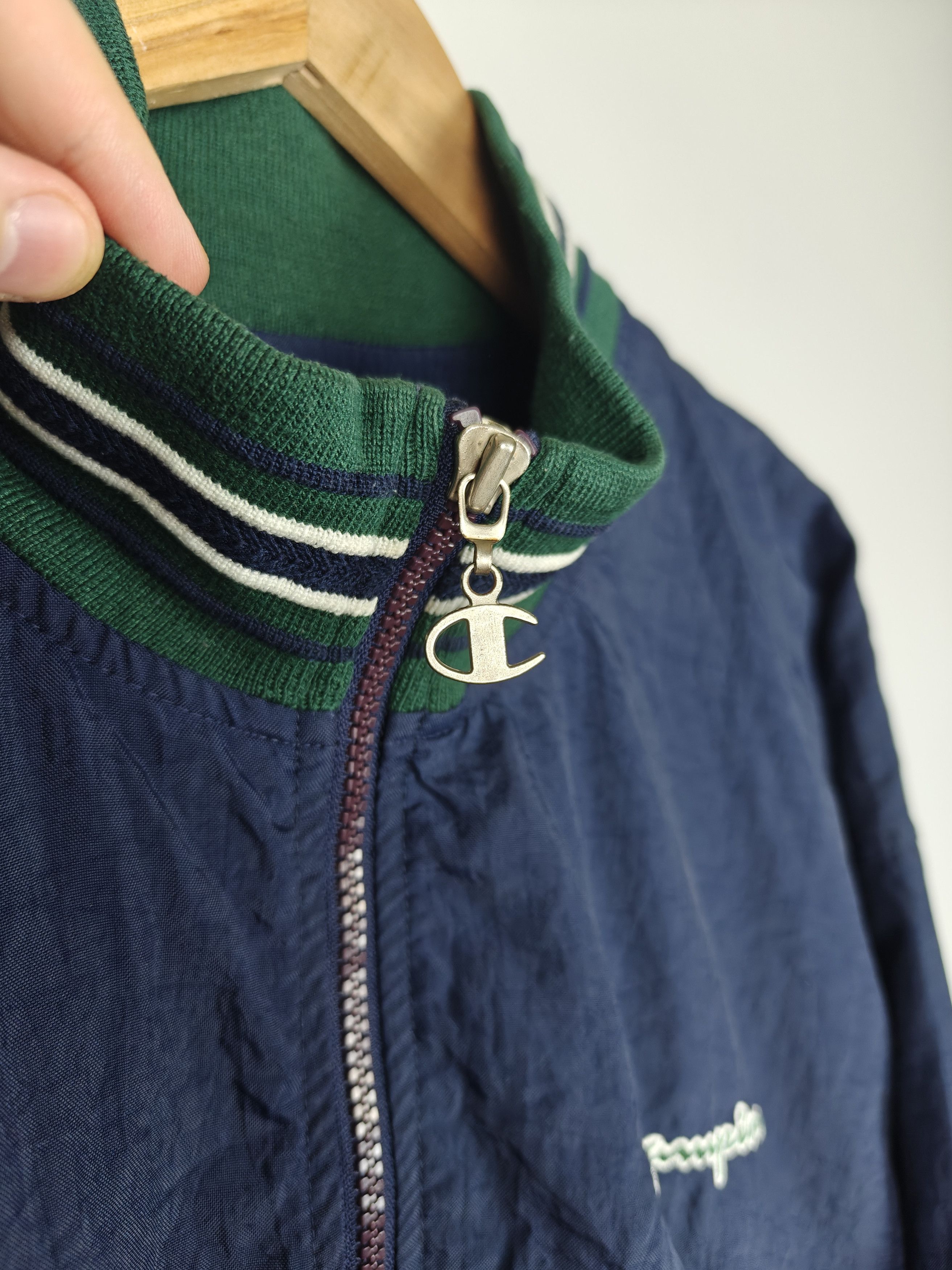 Champion Champion Jacket VTG 1/4 Zip Nylon Blue size XL Size US XL / EU 56 / 4 - 6 Thumbnail