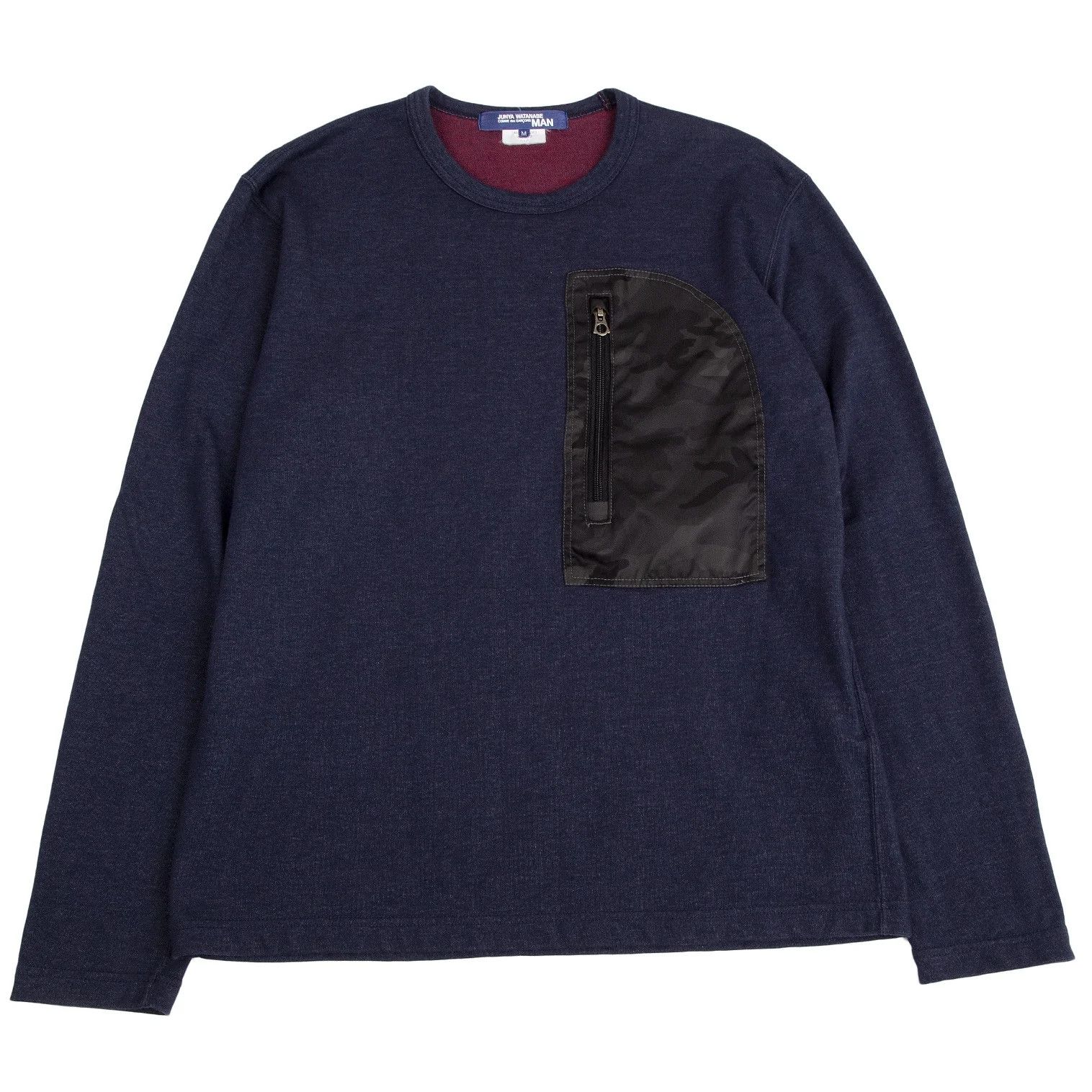 Junya Watanabe Camo Pocket Cut & Sewn Top in Navy and Burdy, Size M Size US M / EU 48-50 / 2 - 1 Thumbnail
