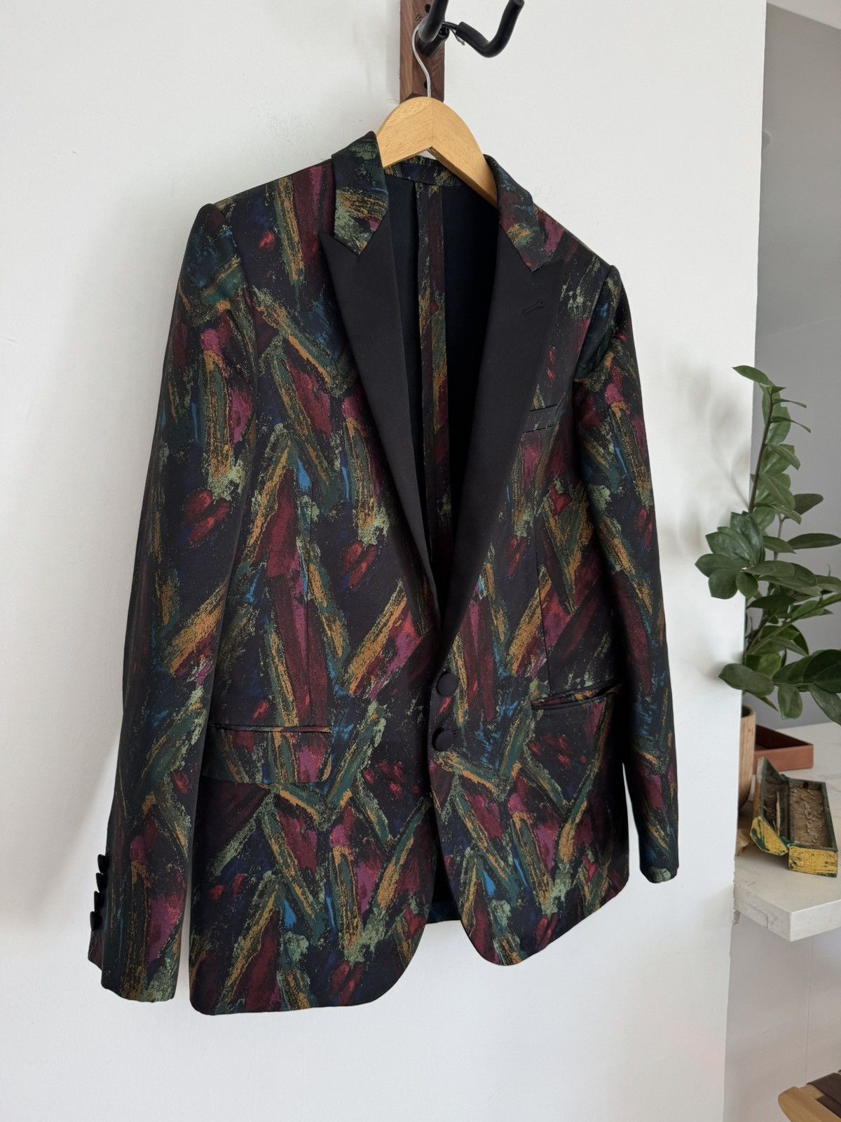 Saint Laurent Paris Hedi SS14 Oil Pastel Le smoking Blazer Size 46R - 3 Thumbnail