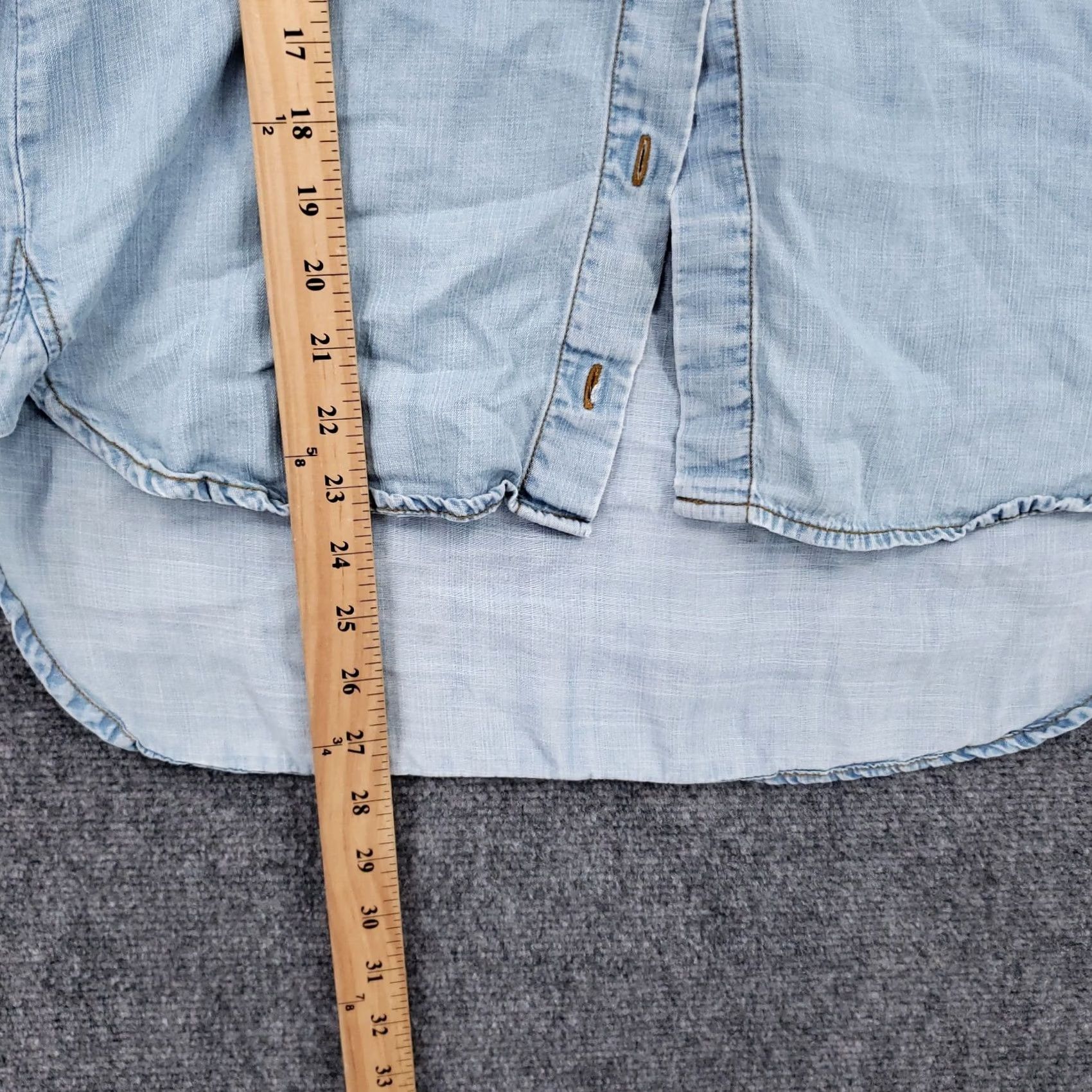 CLOT Cloth & Stone Shirt Womens XS Blue Chambray Button Down Long Sleeve Size XS / US 0-2 / IT 36-38 - 4 Thumbnail