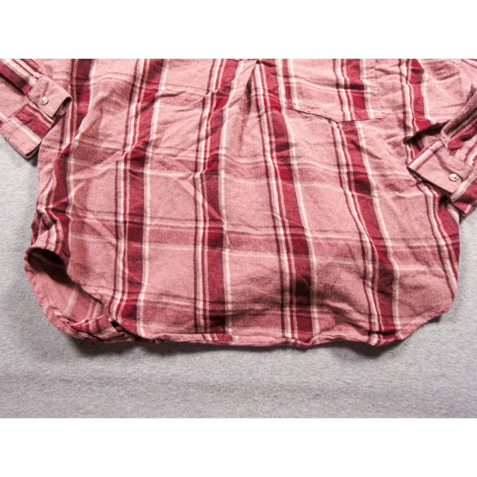 Ariat Ariat Shirt Womens Medium Pink Flannel Pullover Polo Relaxed Fit Plaid Western Shirt Size M / US 6-8 / IT 42-44 - 3 Thumbnail