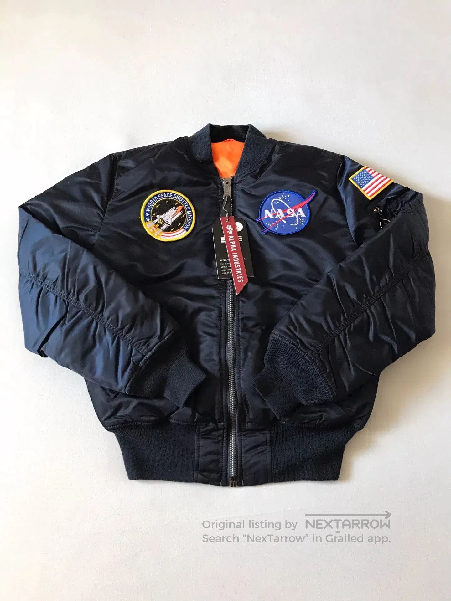 Alpha Industries Alpha MA1 Navy Blue NASA Jacket. Size US S / EU 44-46 / 1 - 1 Thumbnail