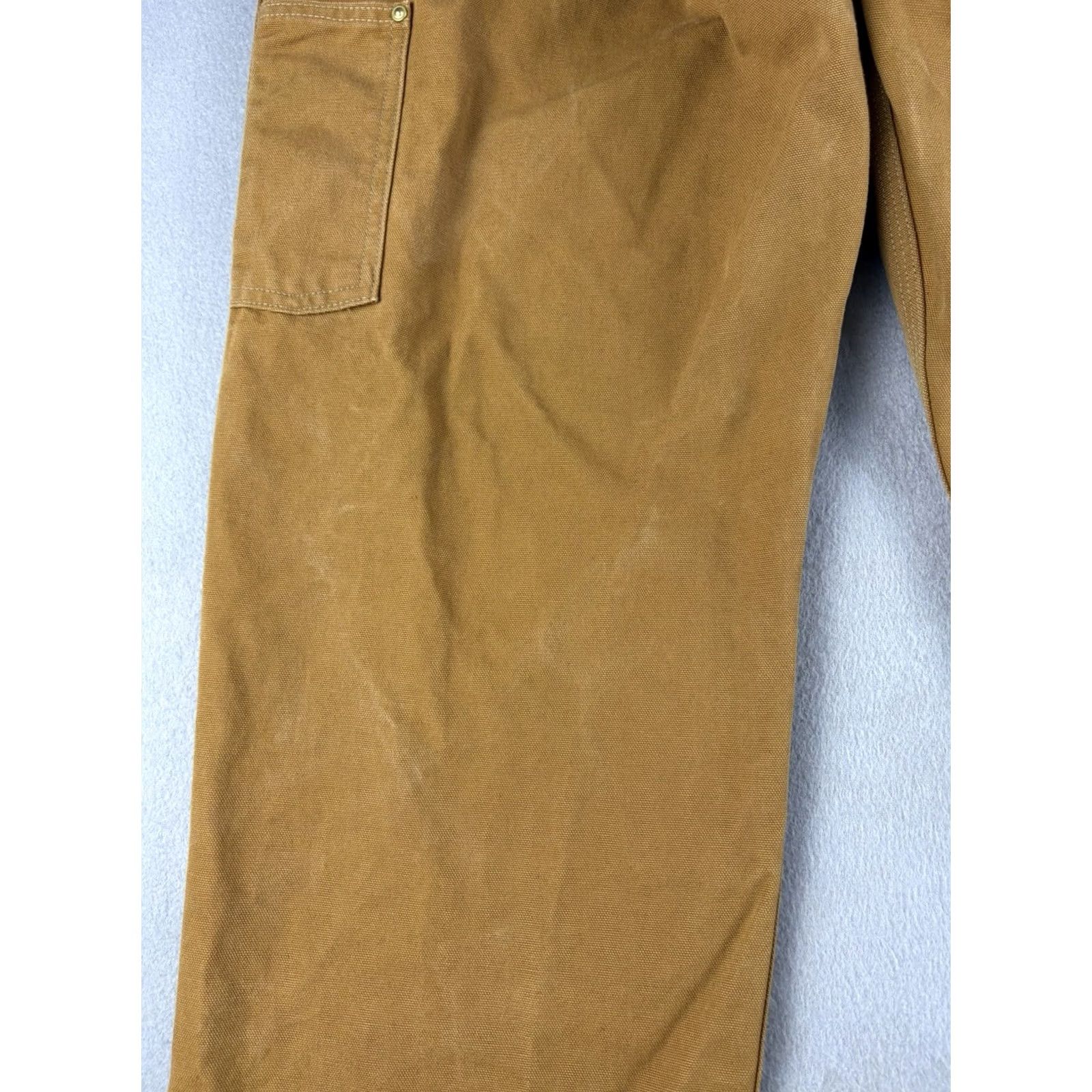 Carhartt VINTAGE Carhartt Pants Mens 40x32 Brown Canvas USA Made 90s Double Knee 5-Pocket Workwear Carpenter Straight Pants Mens Brown USA Carhartt Vintage 90s Size US 40 / EU 56 - 6 Thumbnail