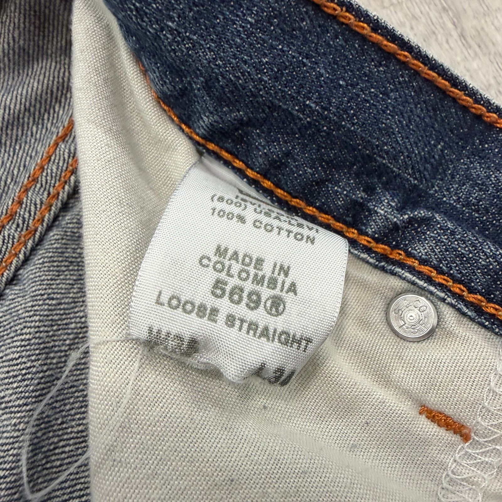 Levi's Vintage Levis 569 Loose Straight Jeans Men's 36x34 Faded Size US 36 / EU 52 - 5 Thumbnail