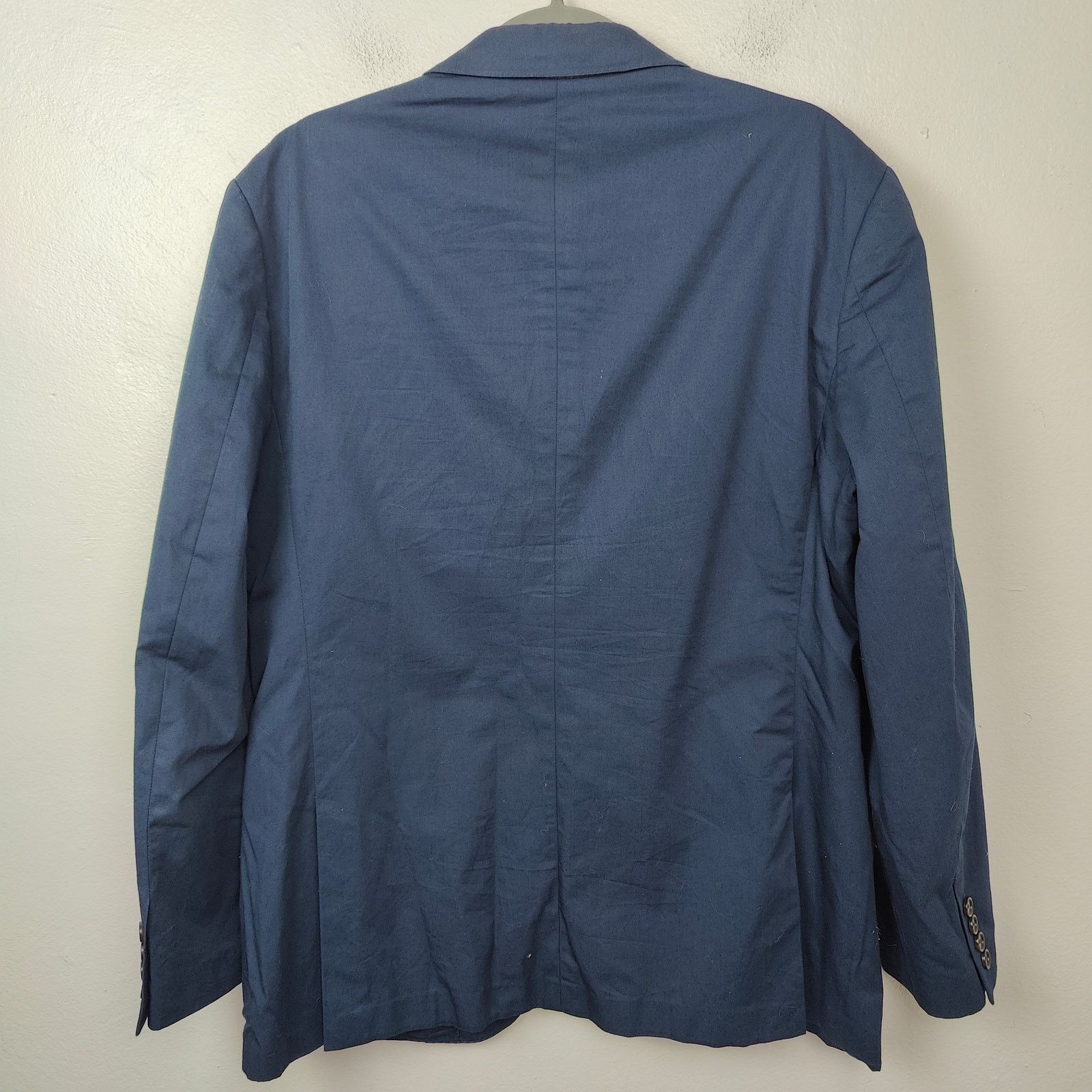 J.Crew J Crew Ludlow Blazer Mens 42R Navy Blue Larusmiani Cotton Size 42R - 6 Thumbnail