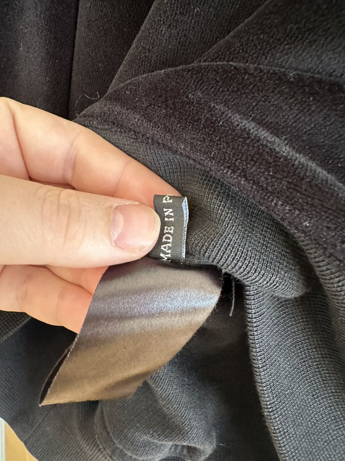 Haider Ackermann GRAIL Rare HA Double Layer Black Velvet Sweater *Last Drop* Size US M / EU 48-50 / 2 - 8 Thumbnail