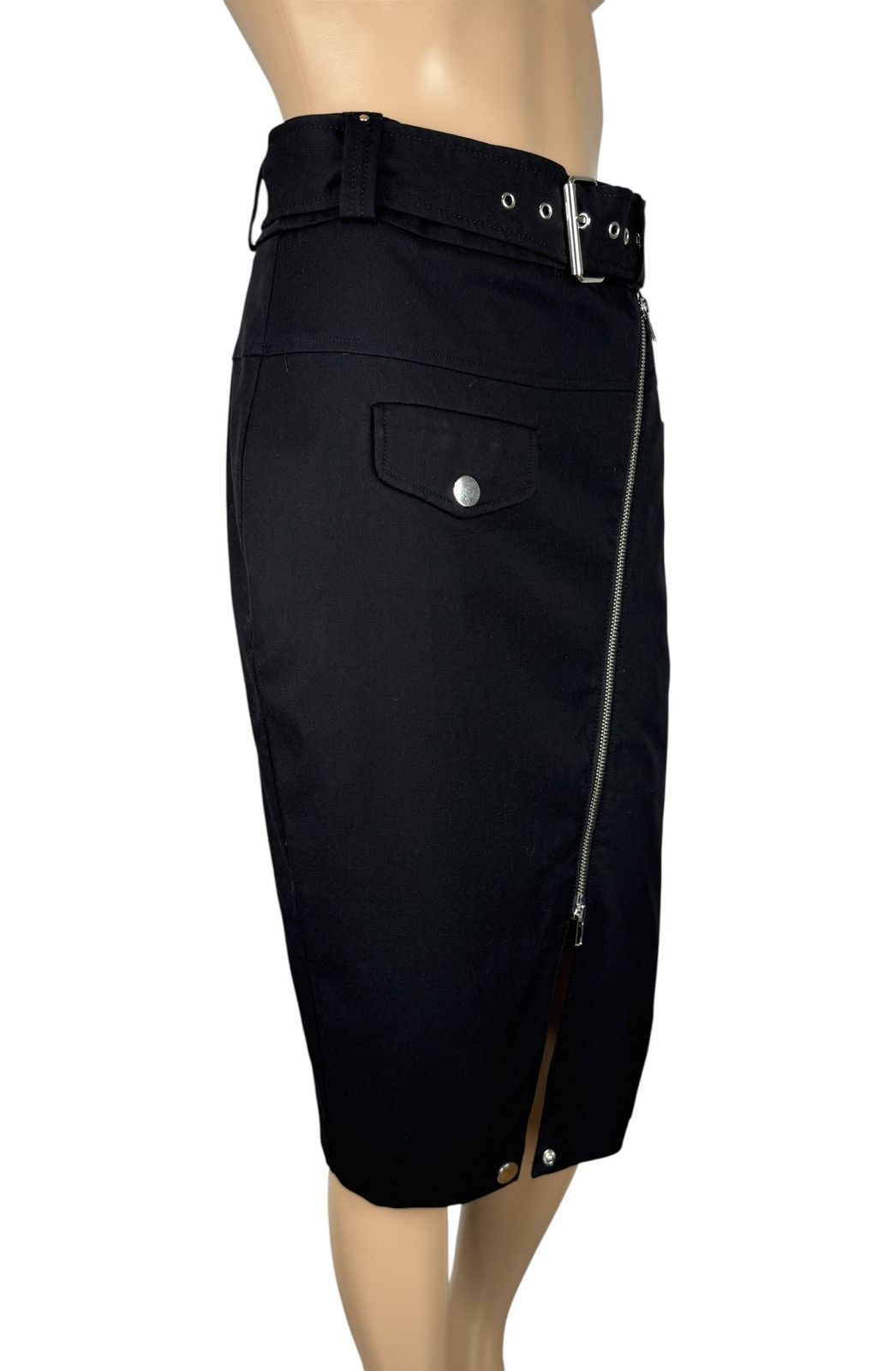 Jean Paul Gaultier Jean Paul Gaultier Lindex Skirt Pencil Full Zip Belted UK10 Size 28" / US 6 / IT 42 - 4 Thumbnail