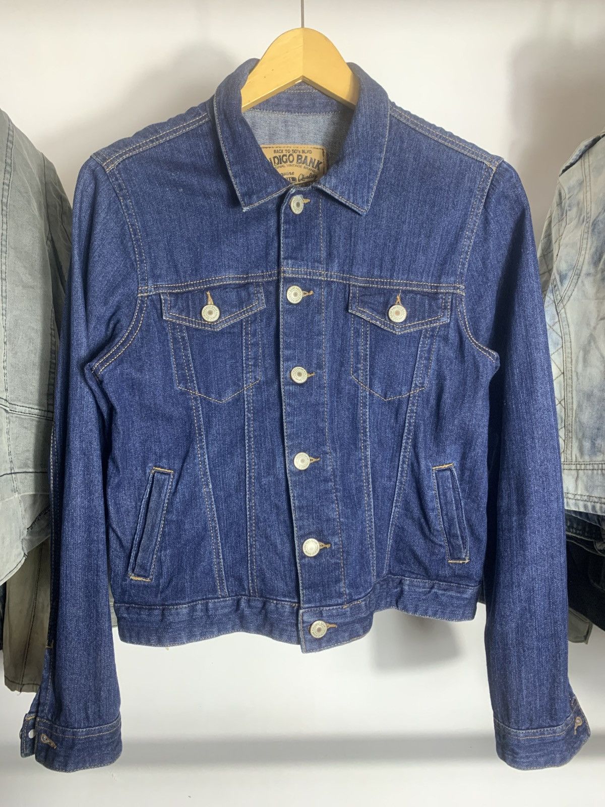 Vintage Indigobank Jeans Jacket Size US S / EU 44-46 / 1 - 1 Thumbnail
