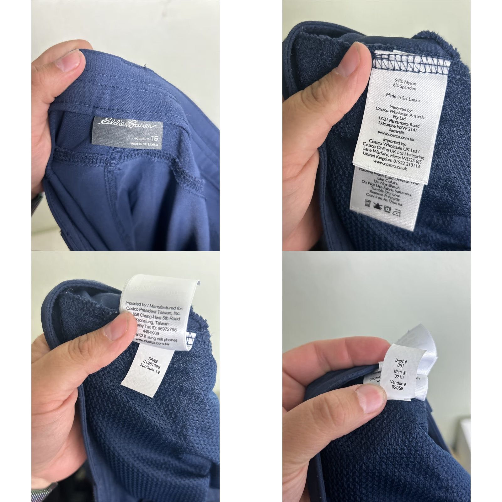 Eddie Bauer Eddie Bauer Womens Cropped Cargo Pants Nylon 36x21 Navy Blue Size 16 Womens Mens Girls not applicable Size 38" / US 16 / IT 52 - 9 Thumbnail